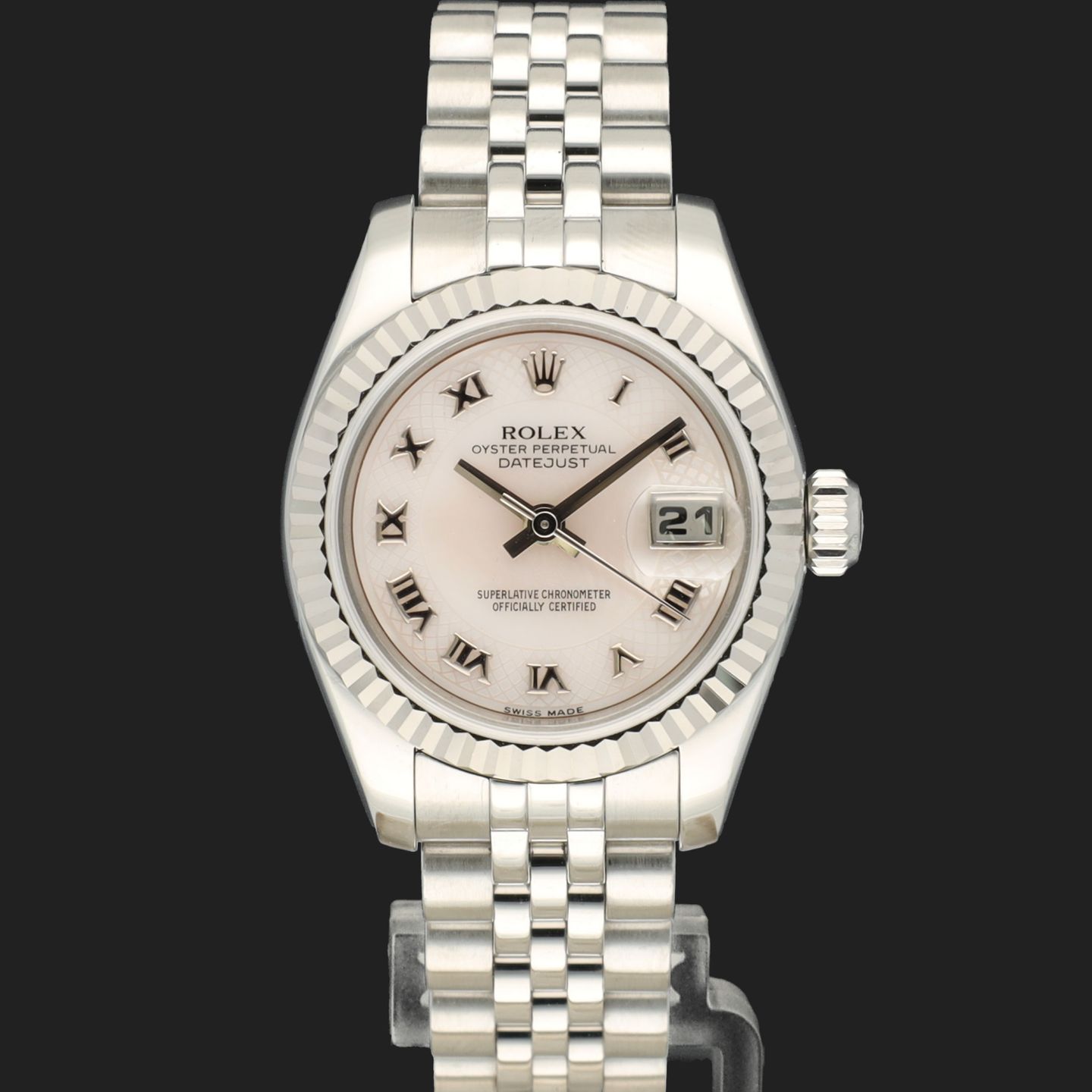 Rolex Lady-Datejust 179174 (2011) - Pearl dial 26 mm Steel case (2/8)