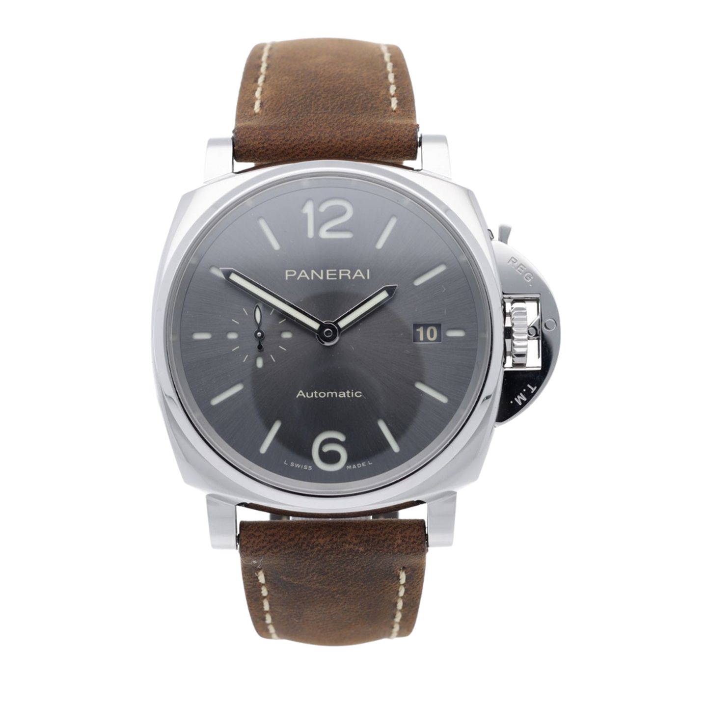 Panerai Luminor Due PAM00904 (2022) - Grijs wijzerplaat 42mm Staal (1/7)