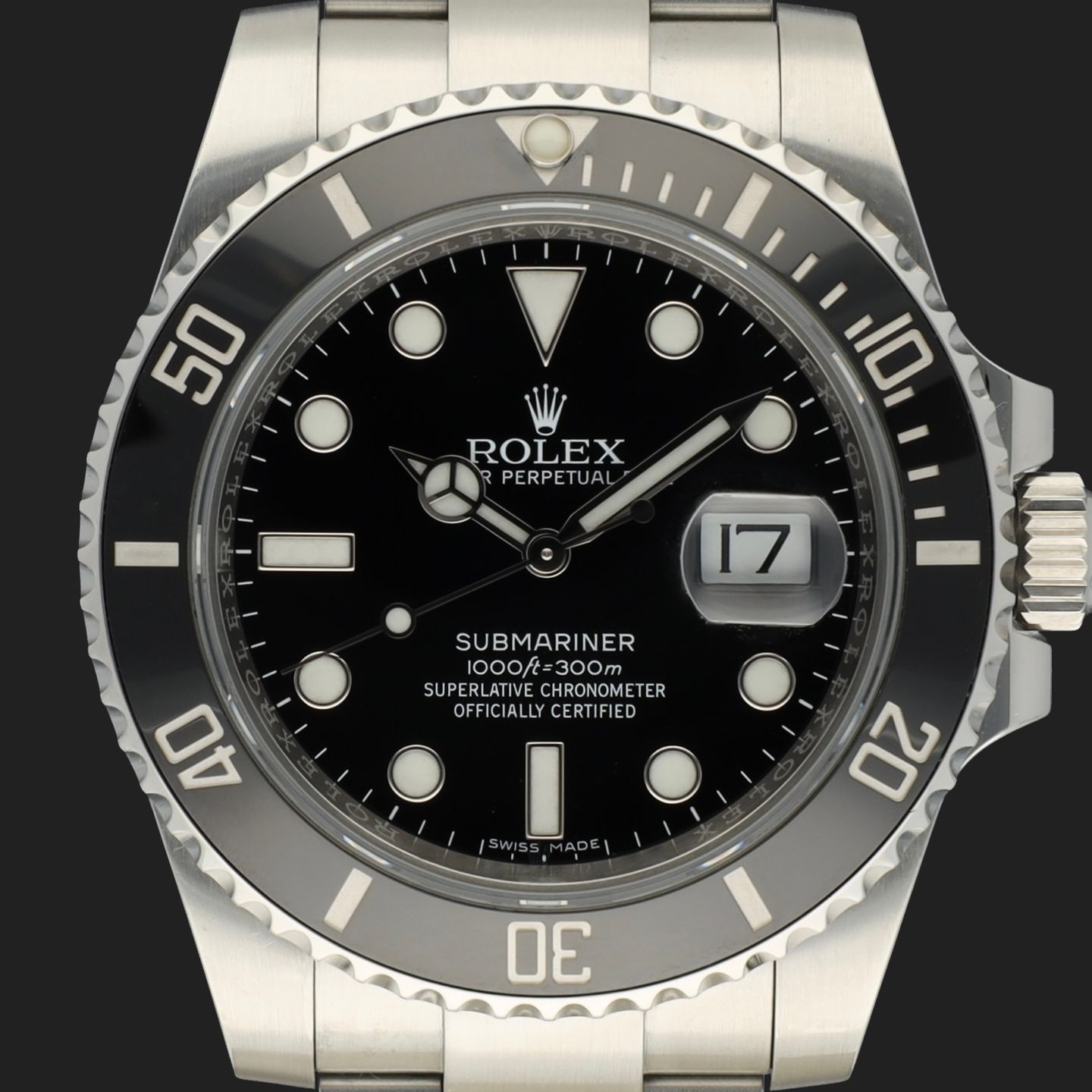 Rolex Submariner Date 116610LN (2017) - Zwart wijzerplaat 40mm Staal (2/8)