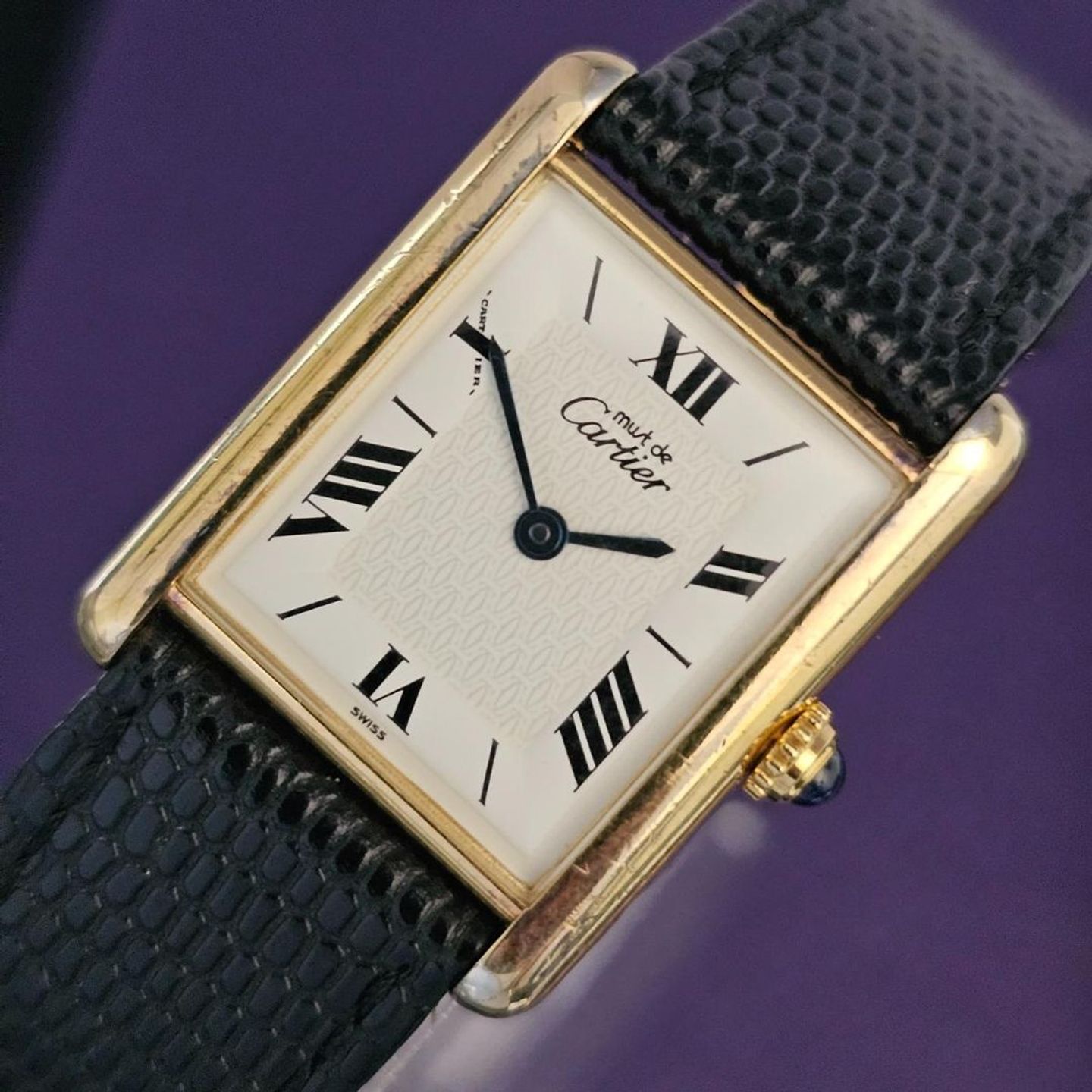 Cartier Tank 1615 (Unknown (random serial)) - White dial 23 mm Silver case (3/4)