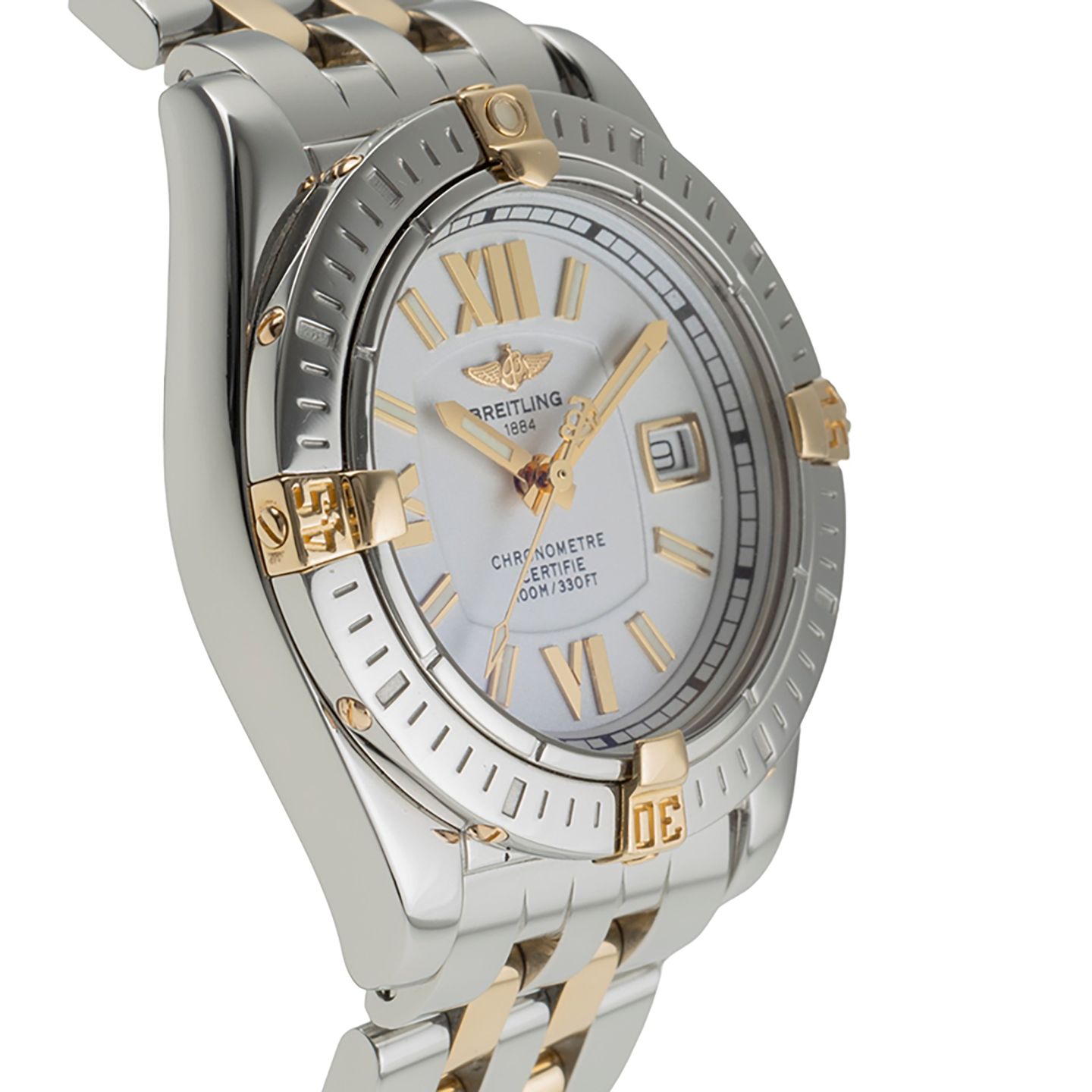 Breitling Cockpit Lady B71356 (2006) - Silver dial 32 mm Gold/Steel case (7/8)