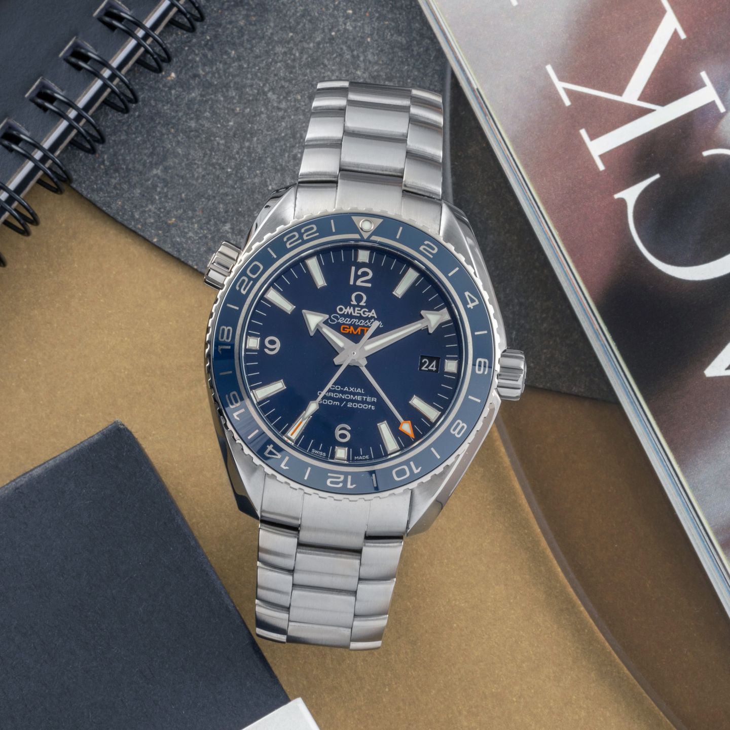 Omega Seamaster Planet Ocean 232.90.44.22.03.001 (Onbekend (willekeurig serienummer)) - Blauw wijzerplaat 44mm Titanium (1/8)