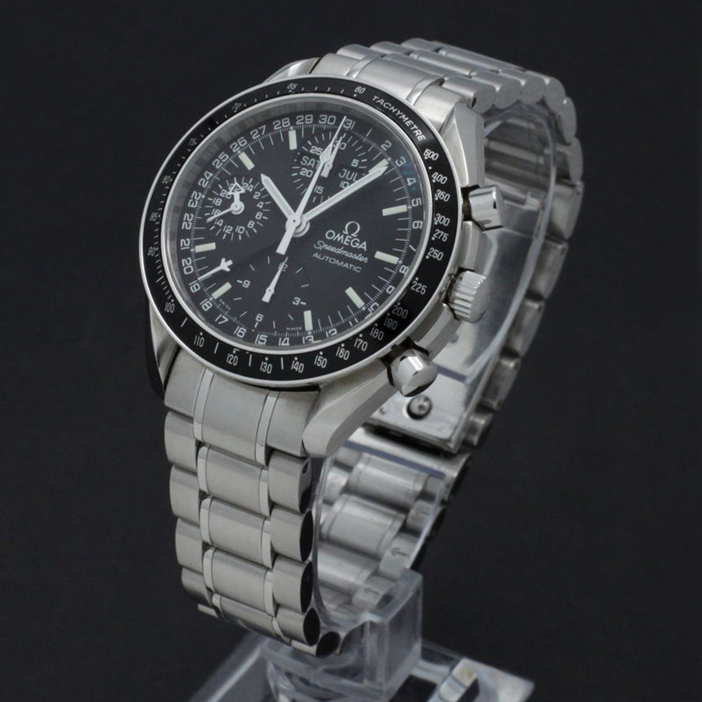 Omega Speedmaster Day Date 3520.50.00 (2002) - Black dial 39 mm Steel case (2/7)