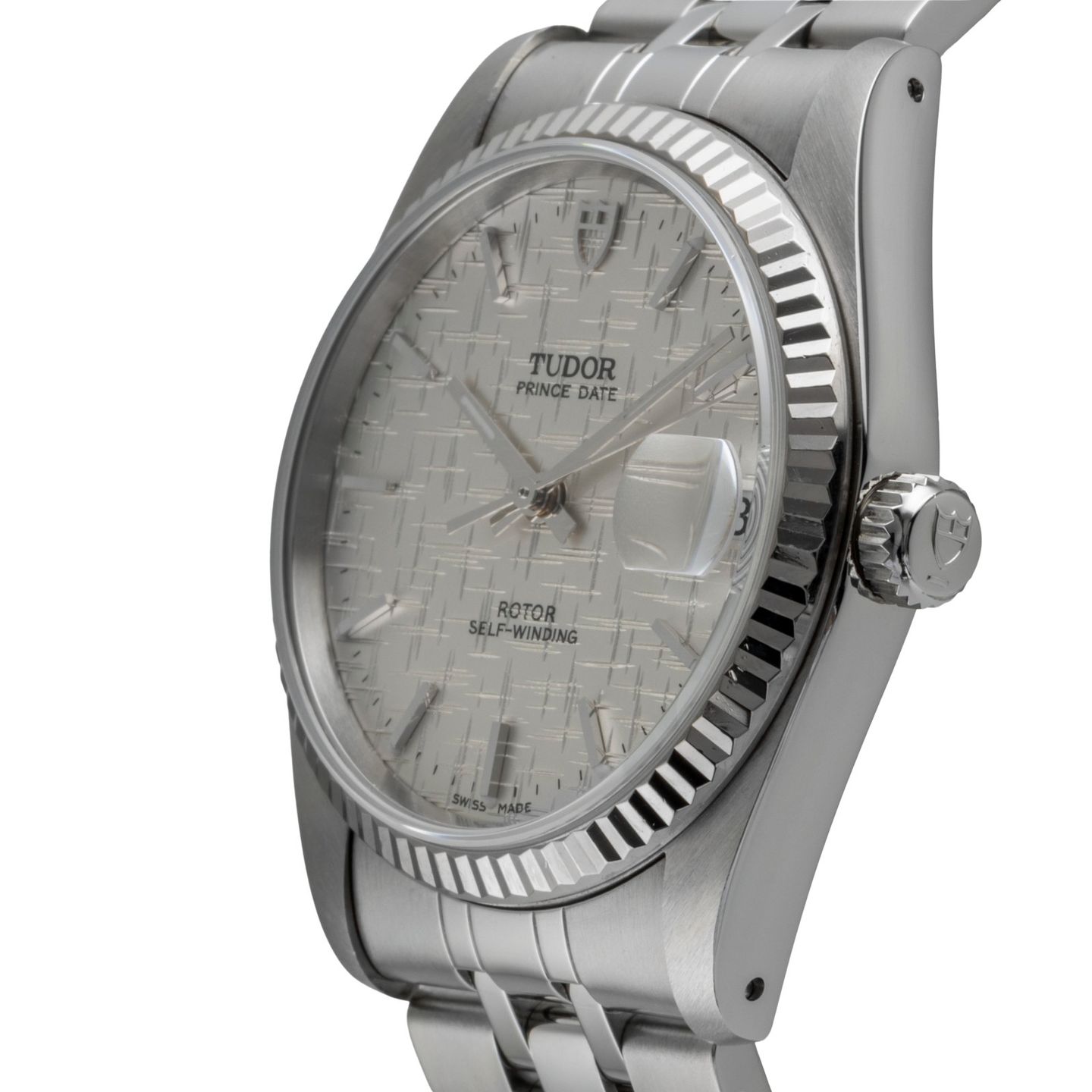 Tudor Prince Date 74034 (Onbekend (willekeurig serienummer)) - Zilver wijzerplaat 34mm Staal (6/8)