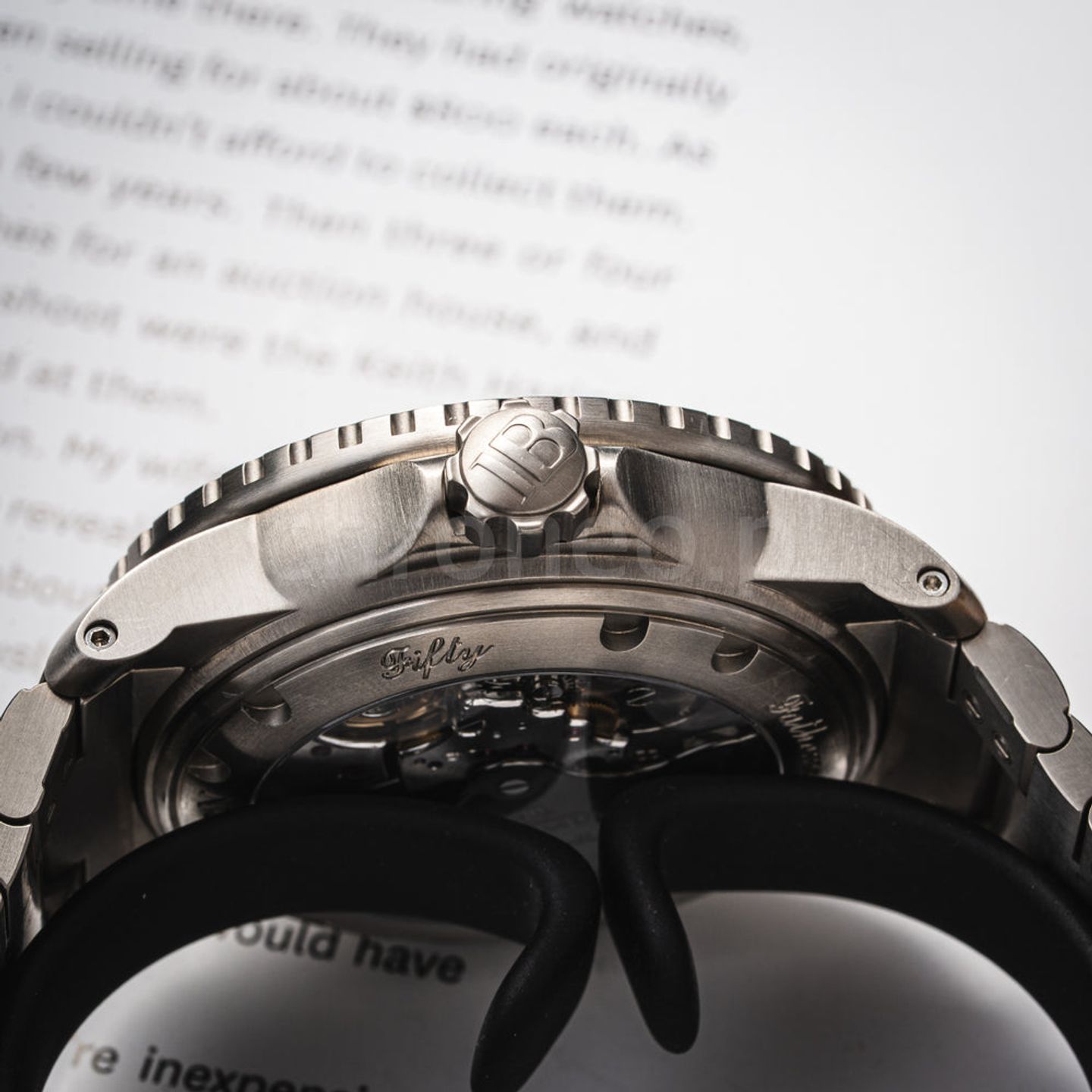 Blancpain Fifty Fathoms 5015-12B30-98B (2022) - Black dial 46 mm Titanium case (6/8)