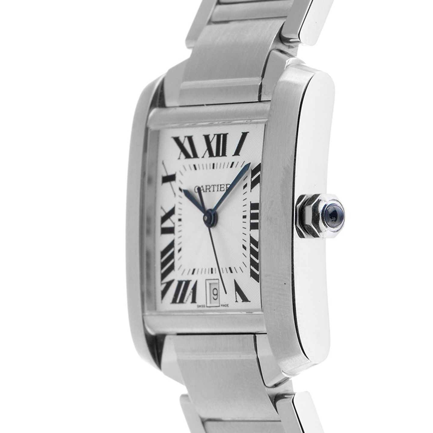 Cartier Tank Française 2302 (1996) - Silver dial 28 mm Steel case (4/8)