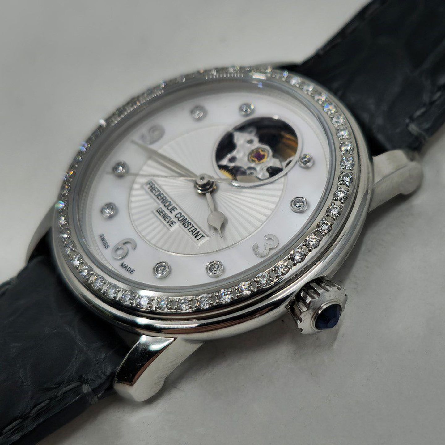 Frederique Constant Ladies Automatic FC-310HBAD2PD6 (2025) - Zilver wijzerplaat Onbekend Staal (3/8)