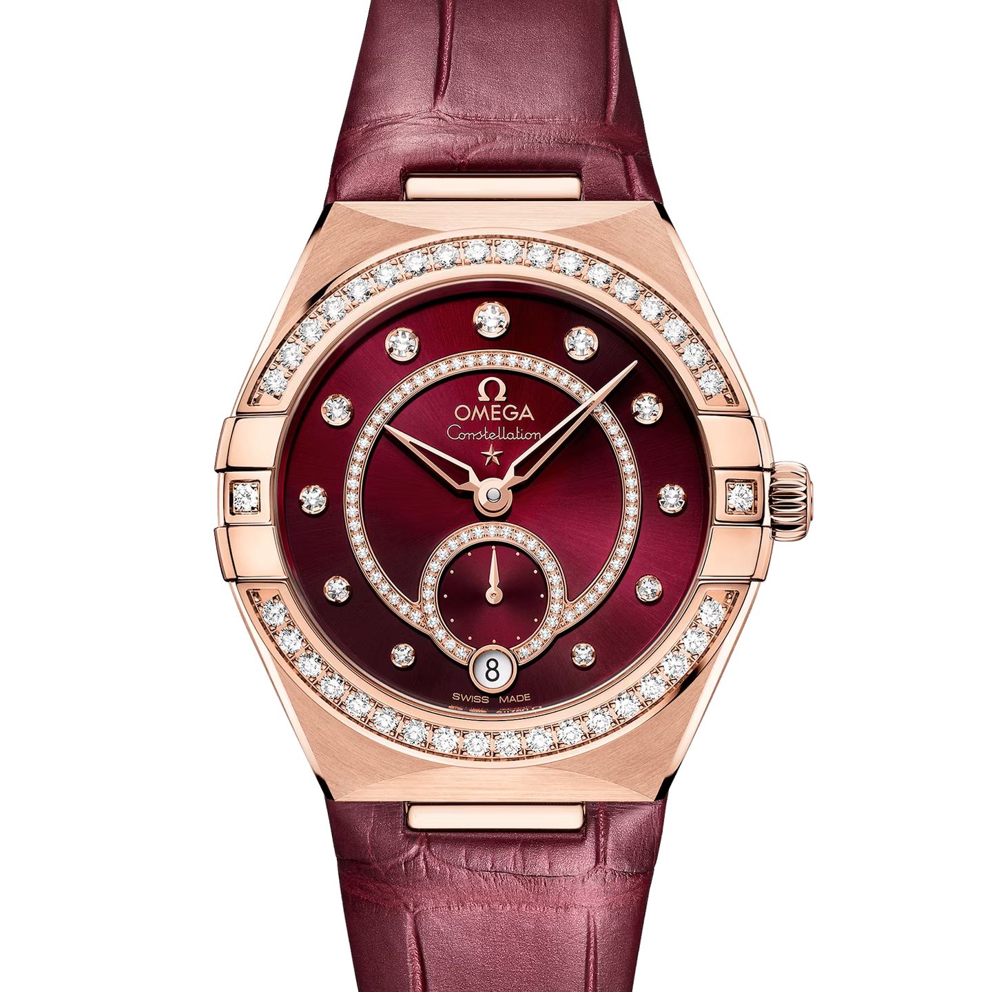 Omega Constellation Petite Seconde 131.58.34.20.61.001 (2024) - Red dial 34 mm Rose Gold case (1/1)