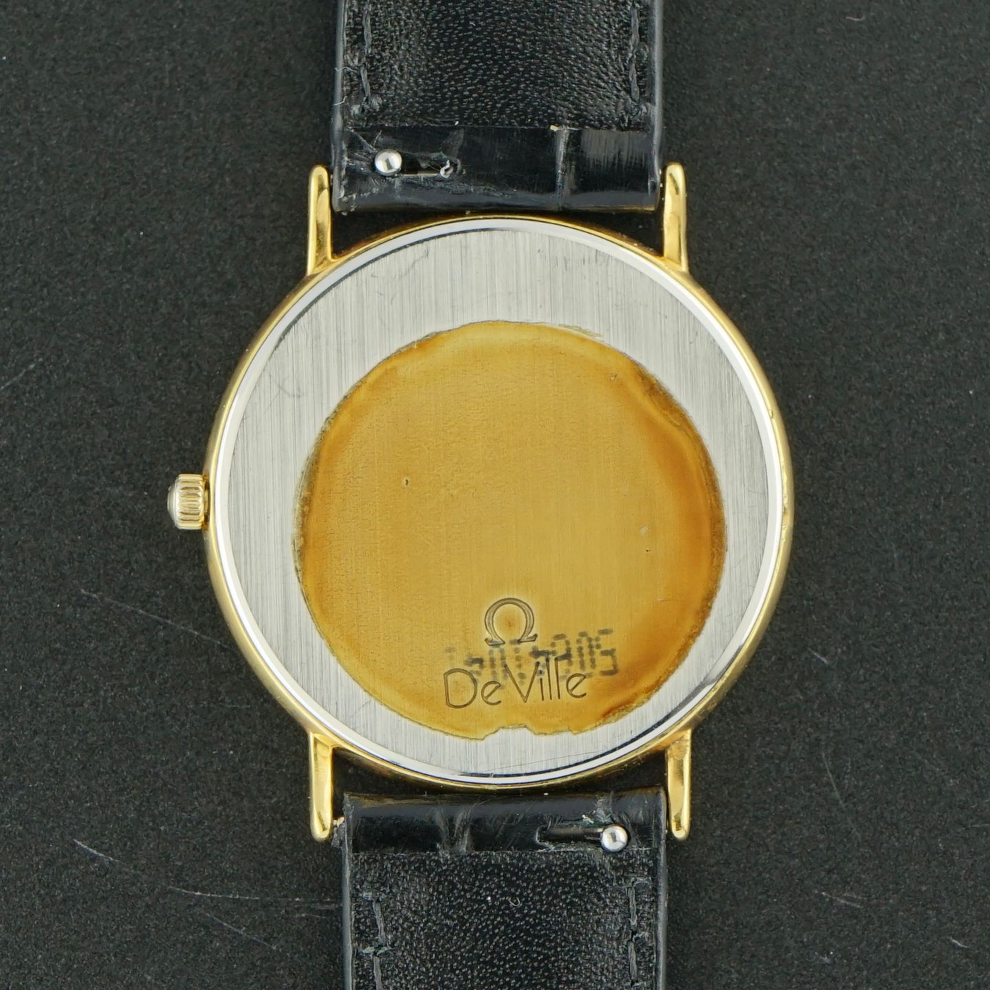 Omega De Ville 195.0075.2 (1986) - Black dial 32 mm Gold/Steel case (3/8)