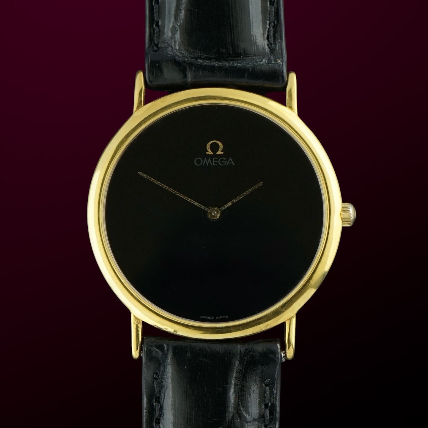 Omega De Ville 195.0075.2 (1986) - Black dial 32 mm Gold/Steel case (1/8)