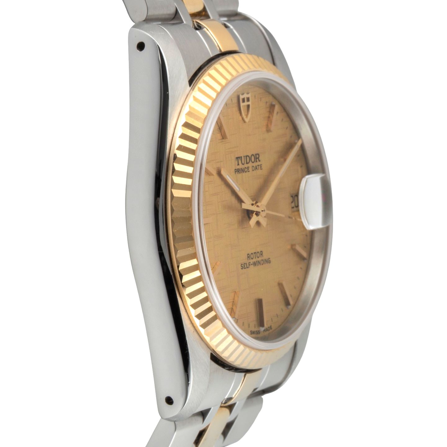 Tudor Prince Date 74033 (Unknown (random serial)) - Champagne dial 34 mm Gold/Steel case (7/8)