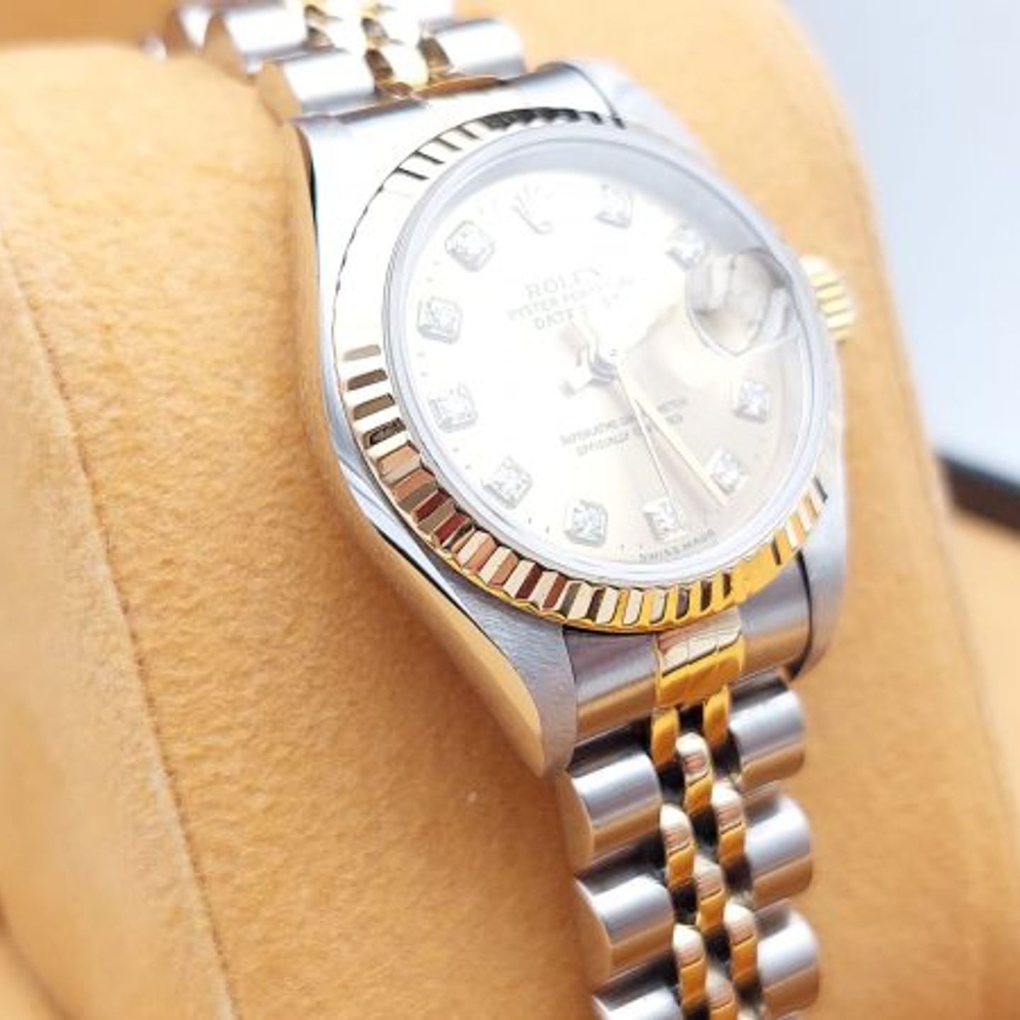 Rolex Lady-Datejust 79173 (1999) - Champagne wijzerplaat 26mm Goud/Staal (4/8)