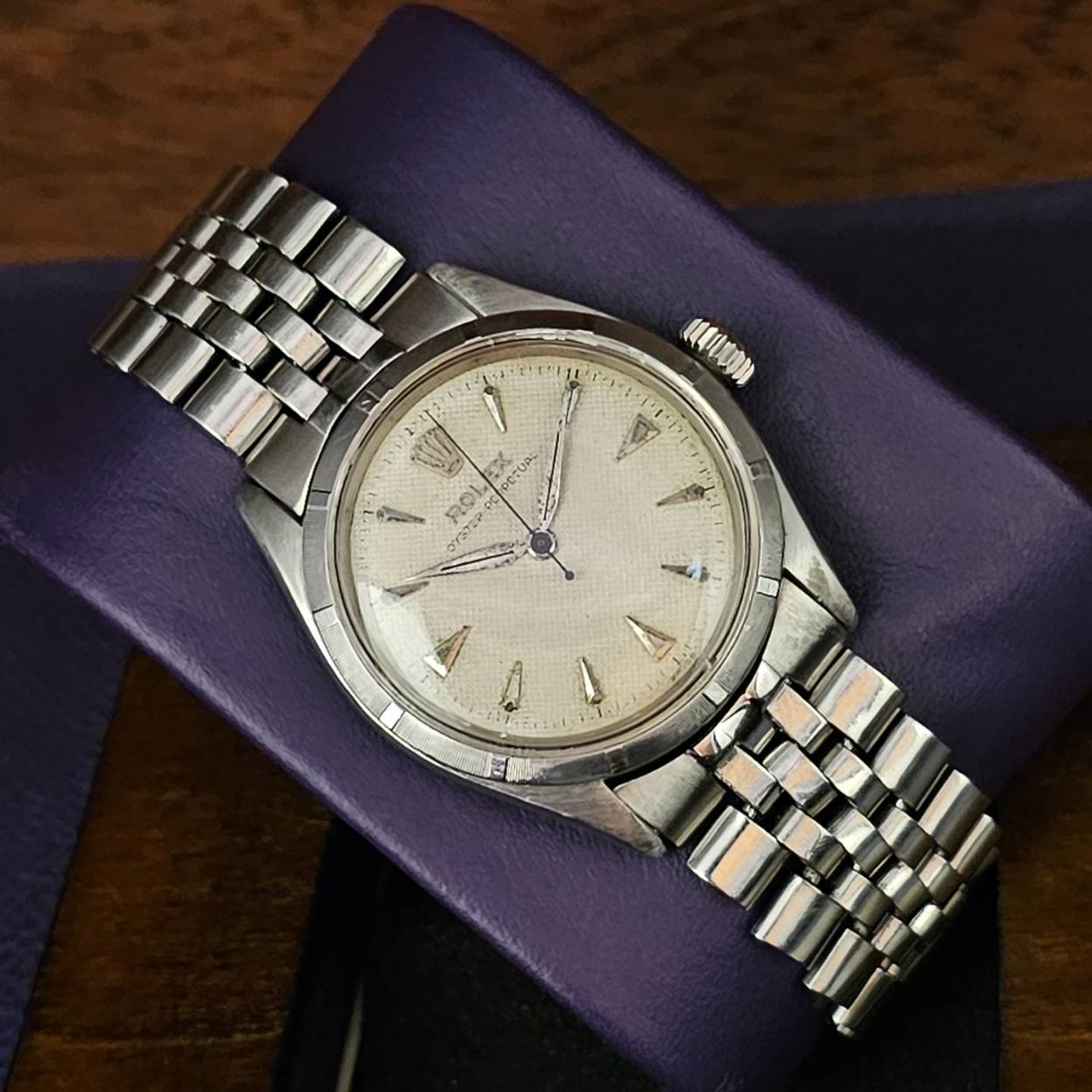Rolex Oyster Perpetual 6285 (1953) - White dial 34 mm Steel case (5/5)