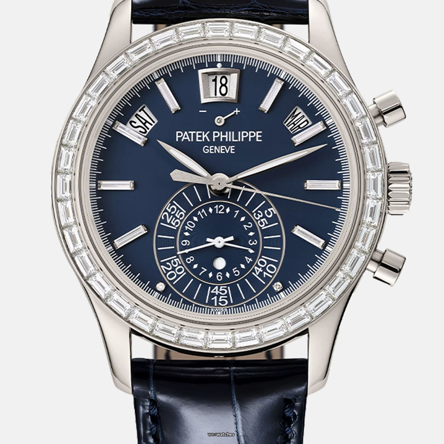 Patek Philippe Annual Calendar Chronograph 5961P-001 (2025) - Blauw wijzerplaat 41mm Platina (1/1)