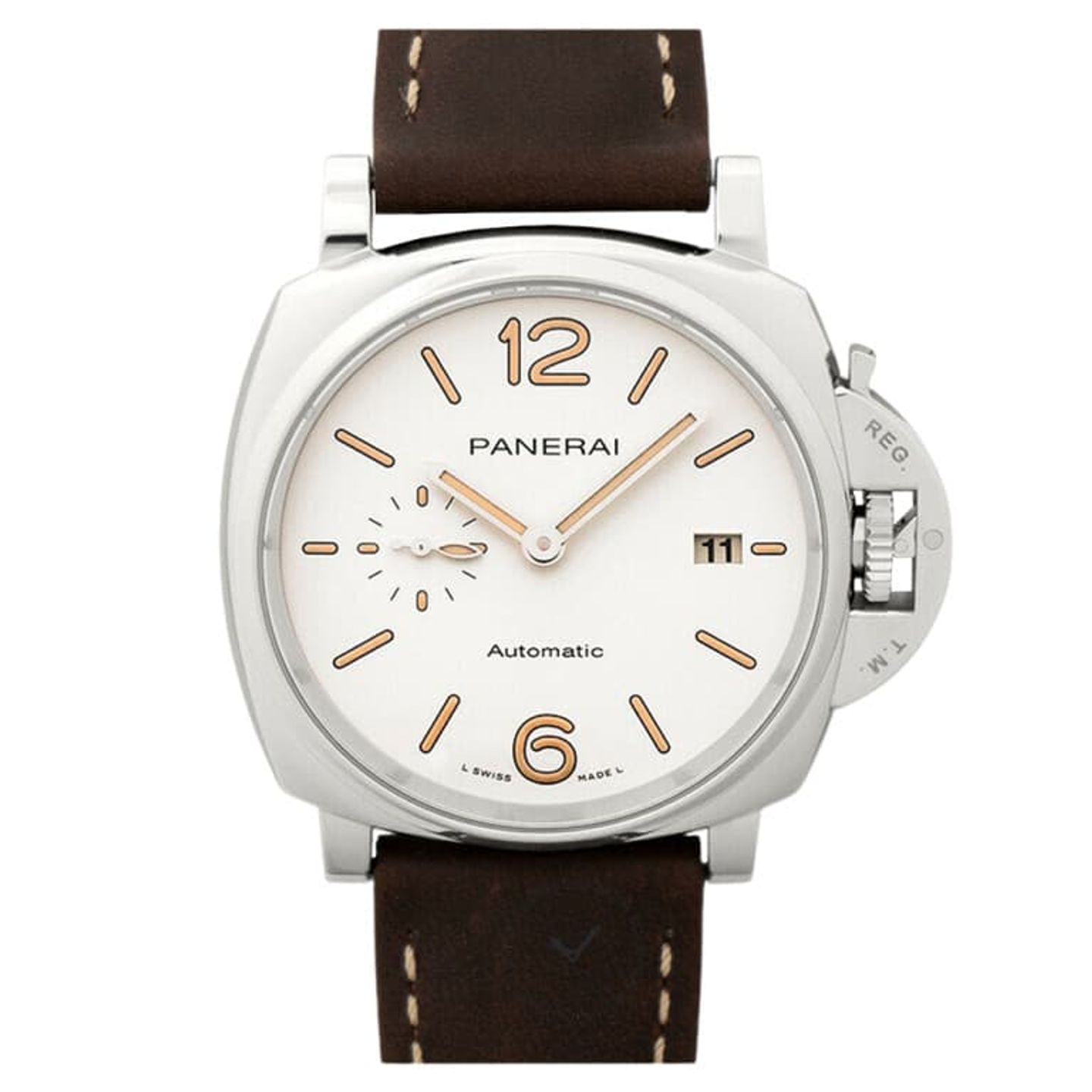 Panerai Luminor Due PAM01046 (2023) - Wit wijzerplaat 42mm Staal (1/1)