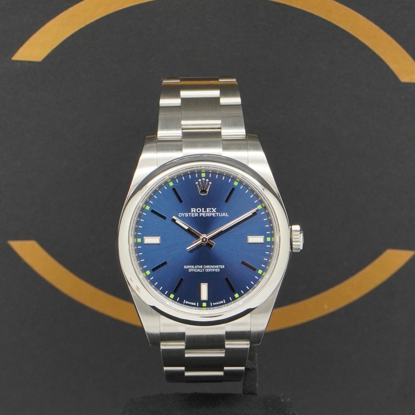 Rolex Oyster Perpetual 39 114300 (2017) - Blauw wijzerplaat 39mm Staal (1/6)