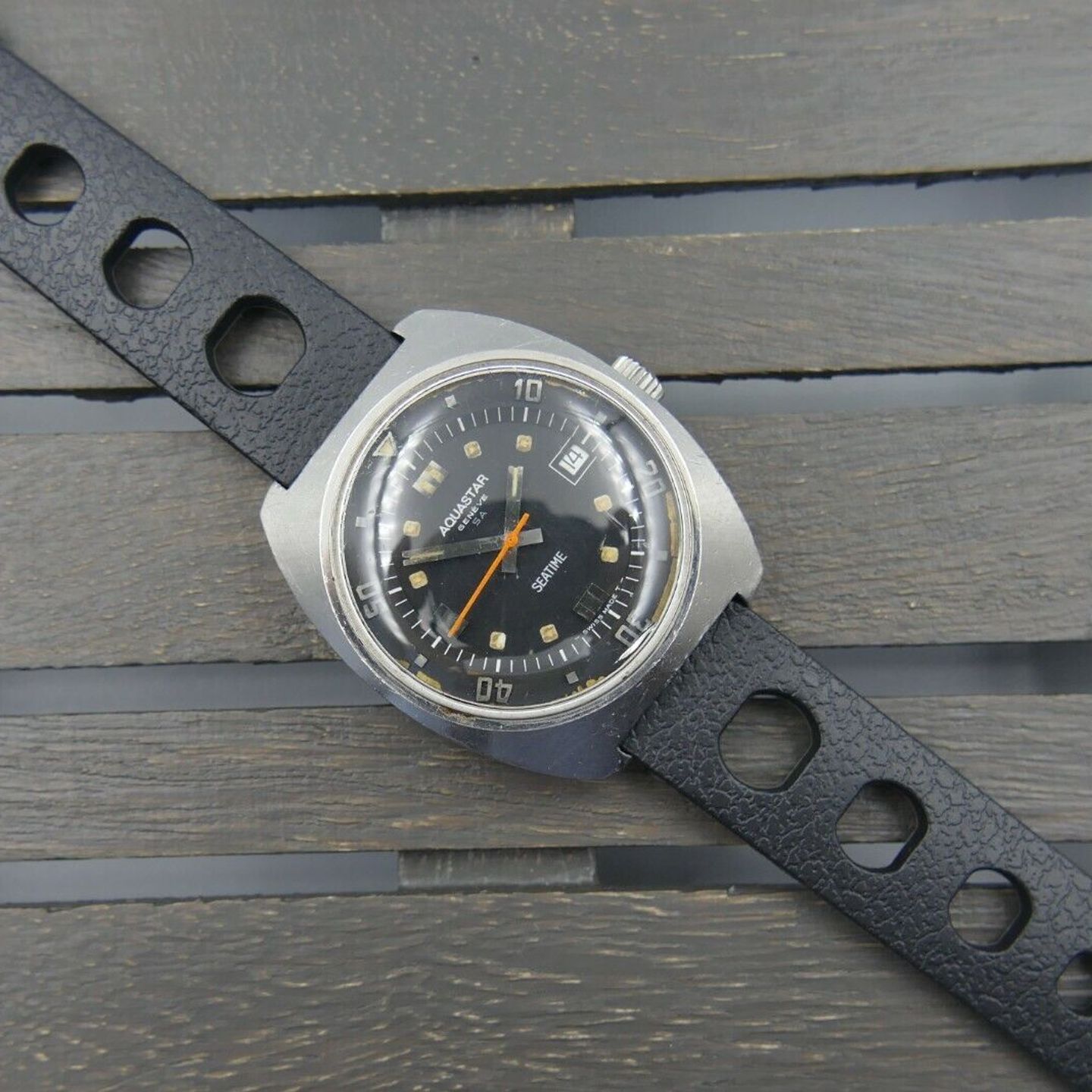 Aquastar Seatime 1000 (Unknown (random serial)) - Black dial Unknown Steel case (2/8)