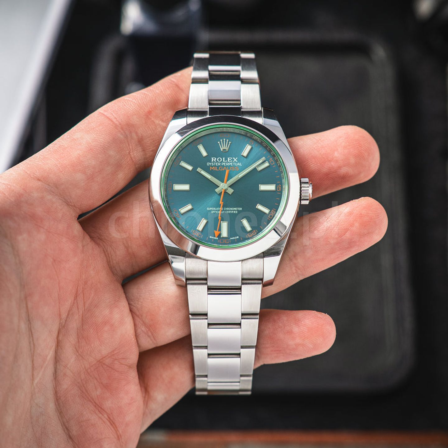 Rolex Milgauss 116400GV (2021) - 40mm Staal (3/8)