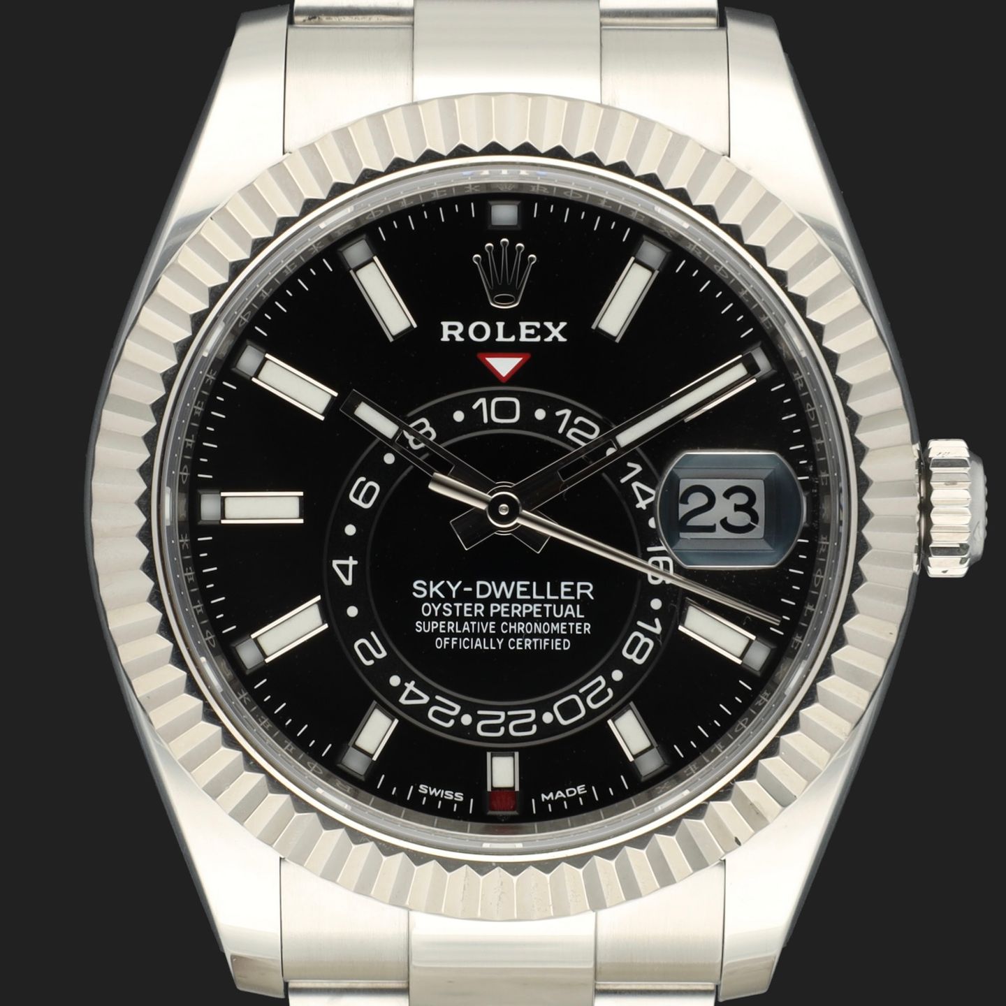 Rolex Sky-Dweller 326934 (2019) - Black dial 42 mm Steel case (2/8)