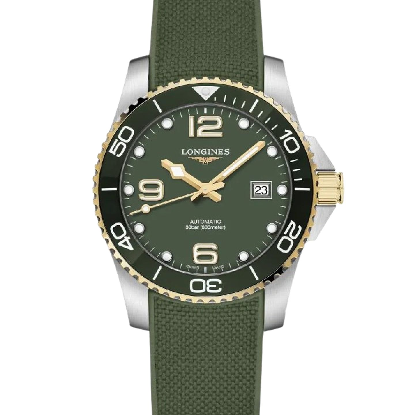 Longines HydroConquest L3.781.3.06.9 (2024) - Green dial 41 mm Steel case (1/1)