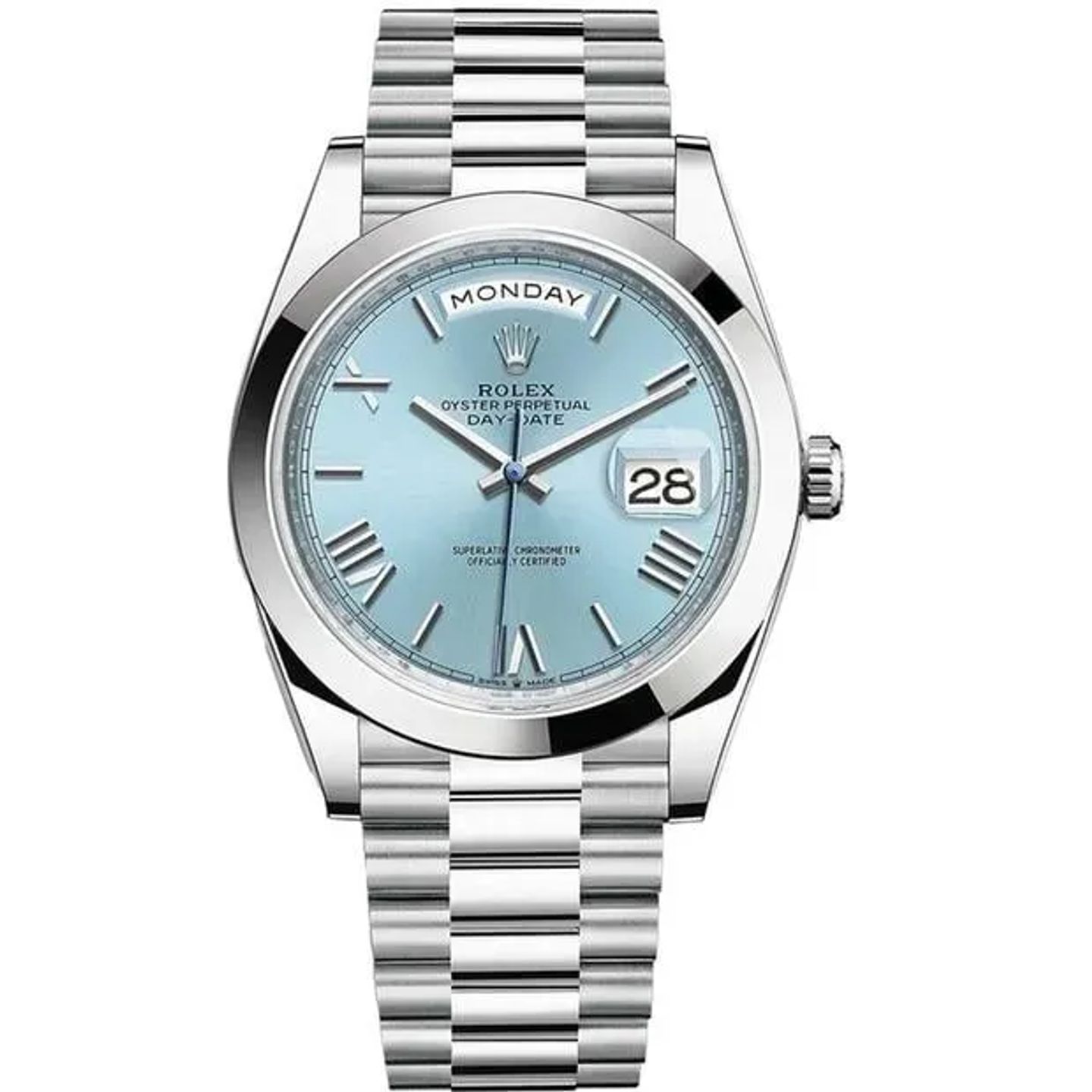 Rolex Day-Date 40 228206 (2023) - Blue dial 40 mm Platinum case (1/4)