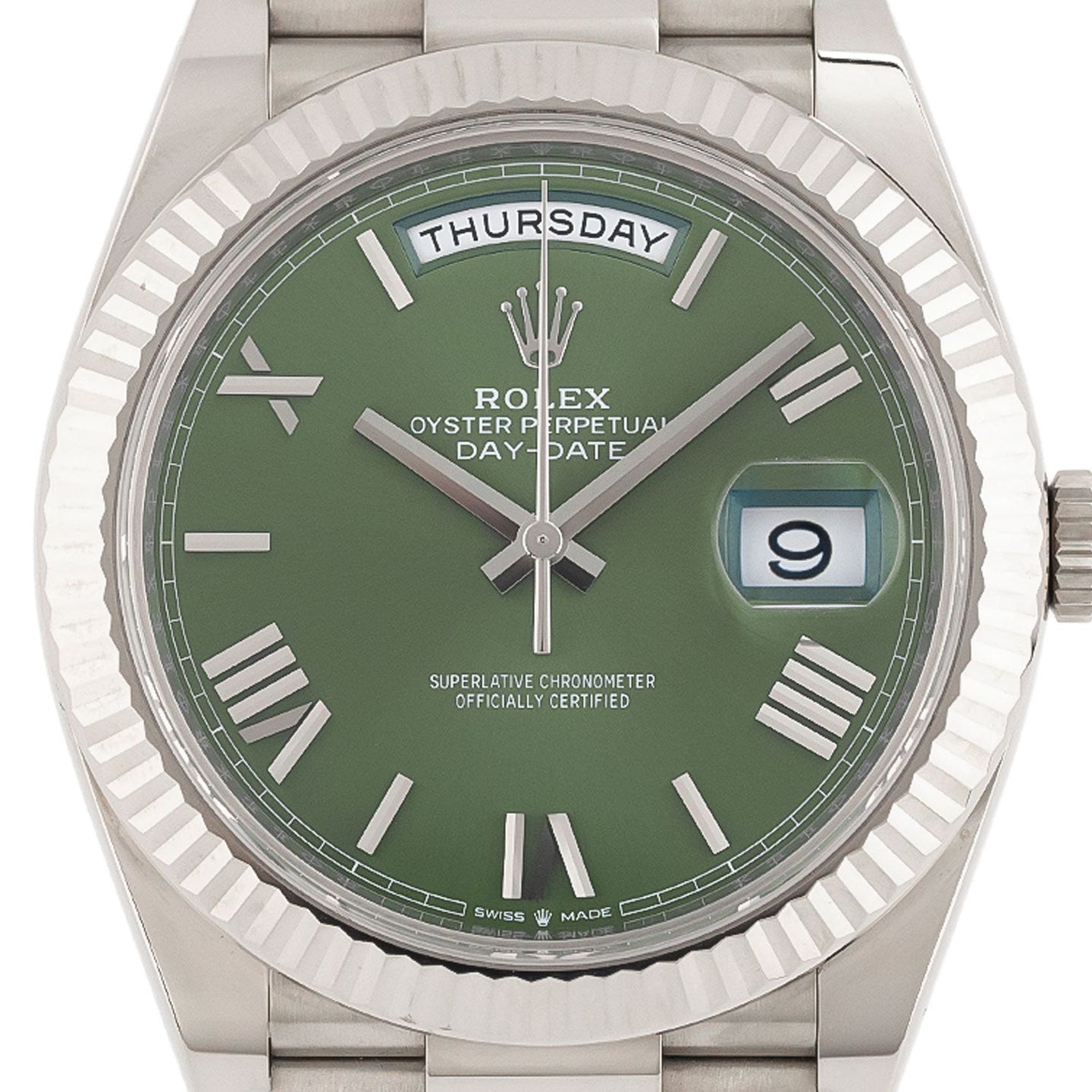 Rolex Day-Date 40 228239 (2022) - Green dial 40 mm White Gold case (2/5)