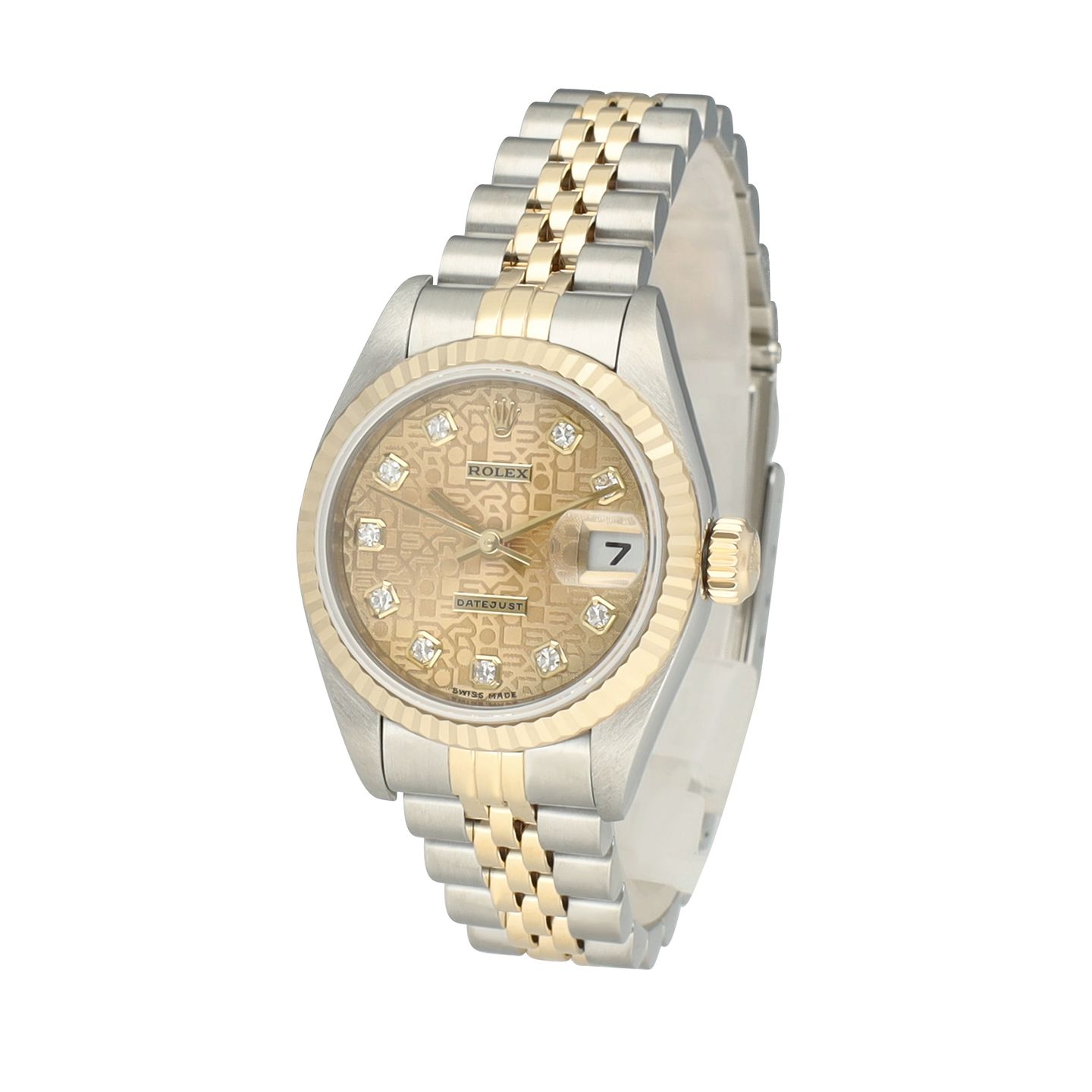 Rolex Lady-Datejust 79173 (2000) - Champagne dial 26 mm Gold/Steel case (3/8)