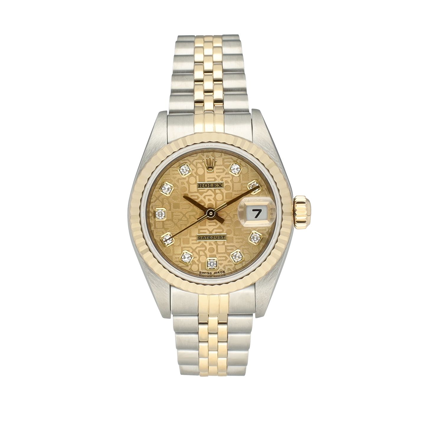 Rolex Lady-Datejust 79173 (2000) - Champagne dial 26 mm Gold/Steel case (2/8)