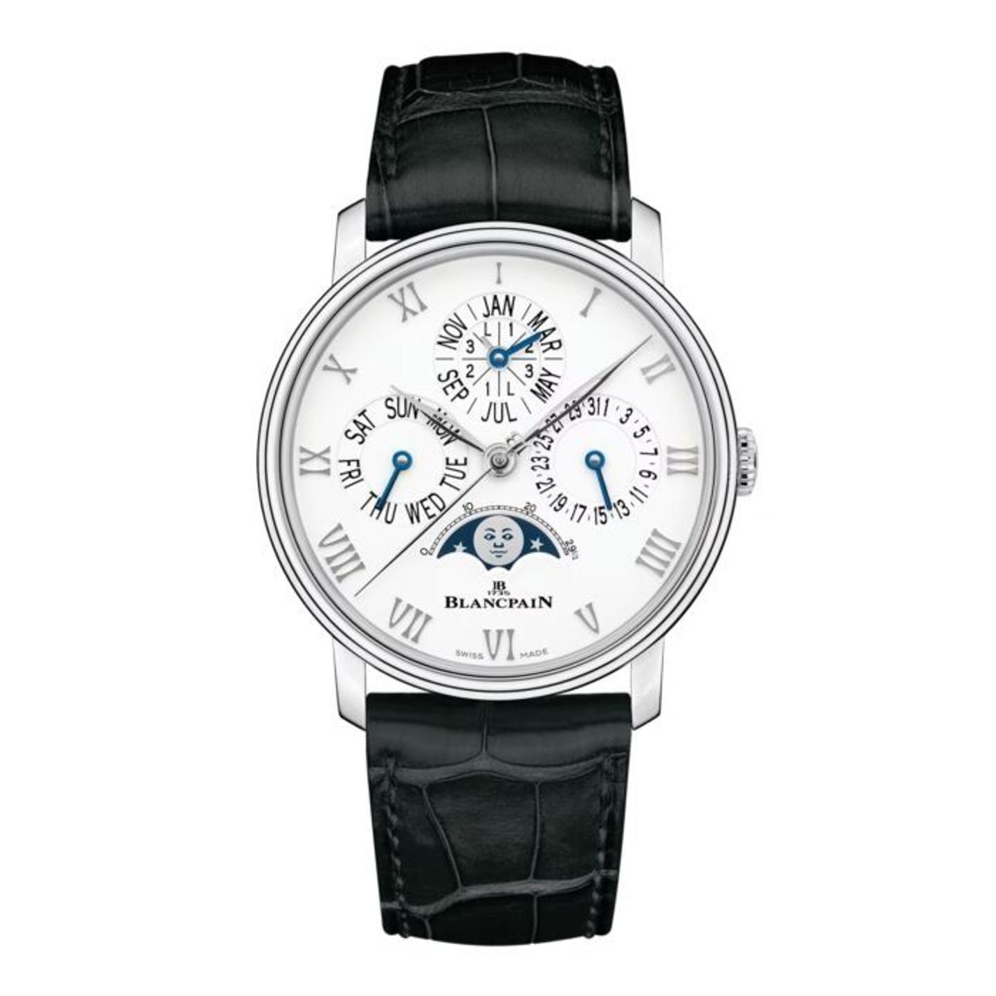 Blancpain Villeret 6057-3442 55B (Onbekend (willekeurig serienummer)) - Wit wijzerplaat 38mm Platina (1/1)