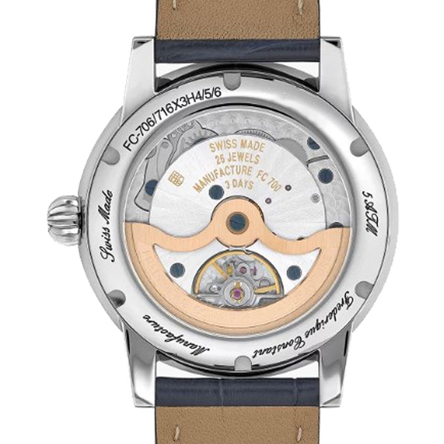 Frederique Constant Manufacture FC-716S3H6 (Unknown (random serial)) - Silver dial 40 mm Steel case (6/7)