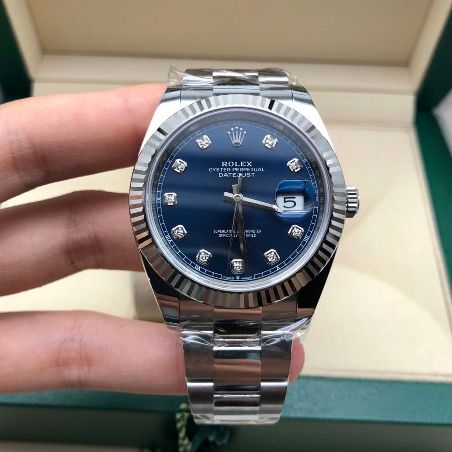 Rolex Datejust 41 126334 (2024) - Blauw wijzerplaat 41mm Staal (5/8)