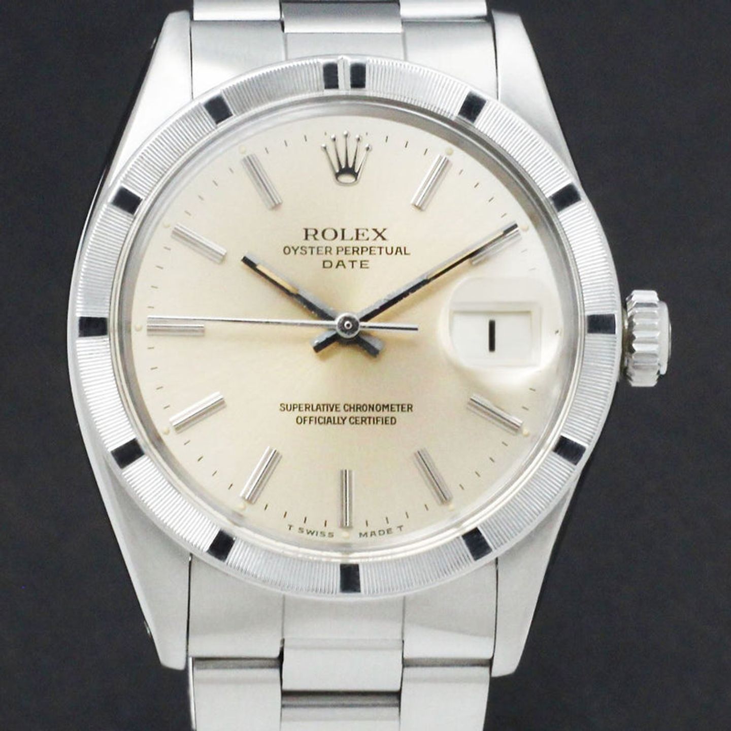 Rolex Oyster Perpetual Date 1501 (1969) - Zilver wijzerplaat 34mm Staal (1/7)