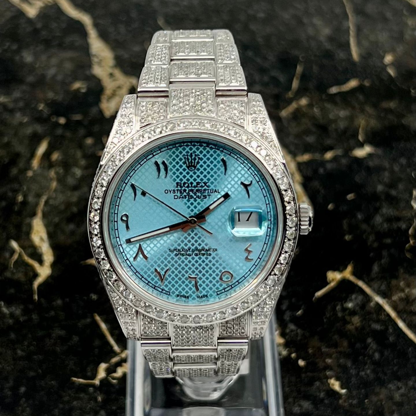 Rolex Datejust 41 126300 (2021) - Turquoise wijzerplaat 41mm Staal (2/8)