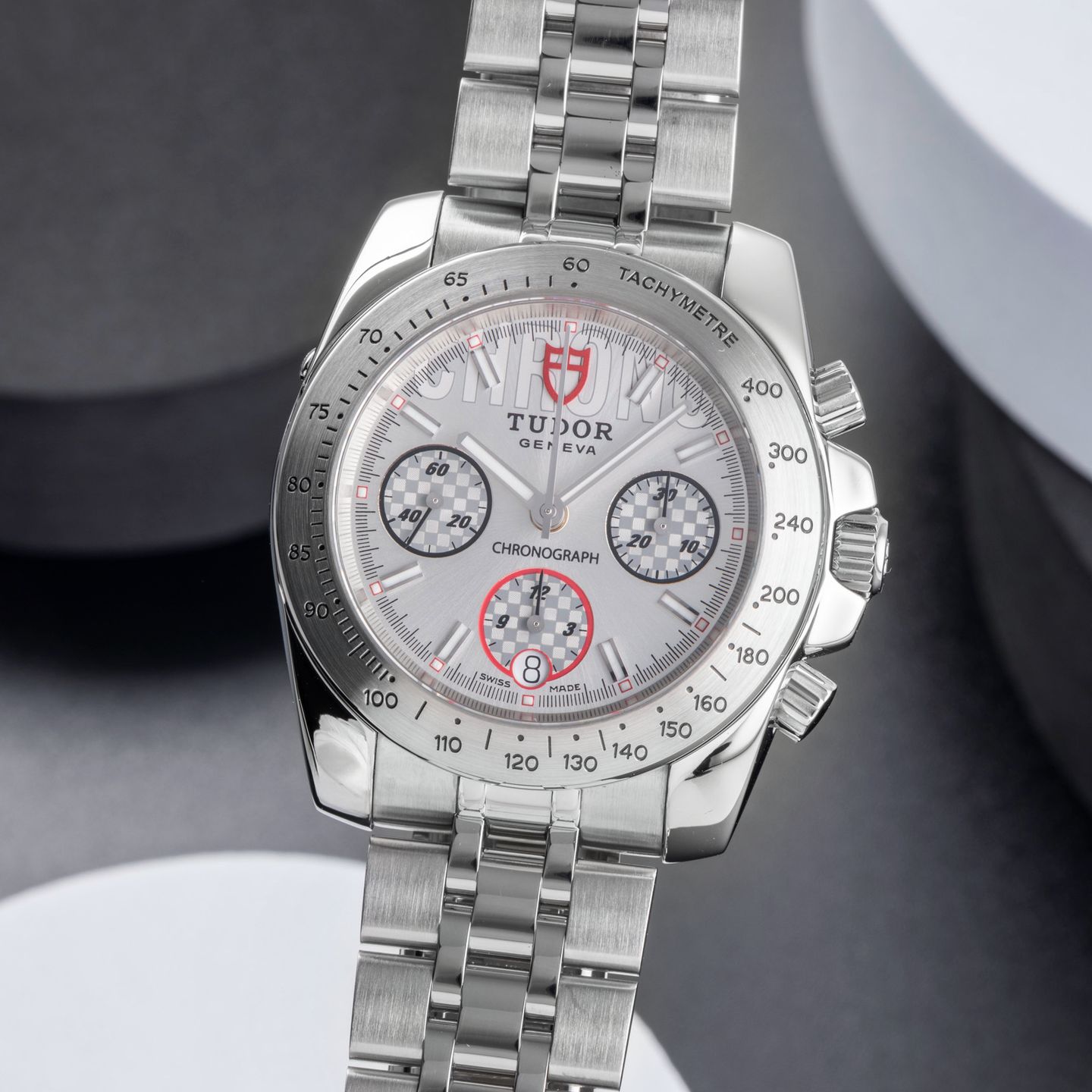 Tudor Sport Chronograph 20300 (Onbekend (willekeurig serienummer)) - Zilver wijzerplaat 41mm Staal (3/8)