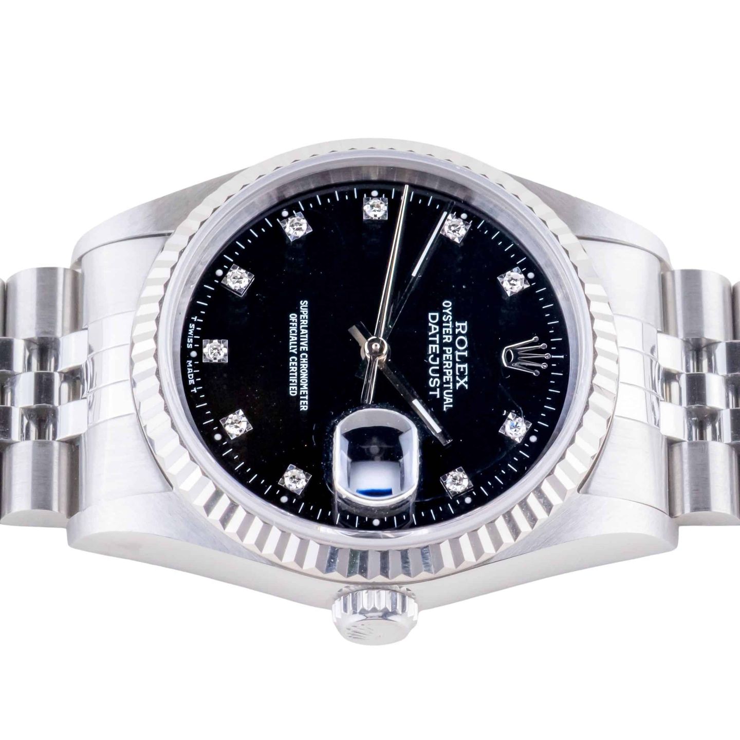 Rolex Datejust 36 16234 (1996) - Black dial 36 mm Steel case (6/8)