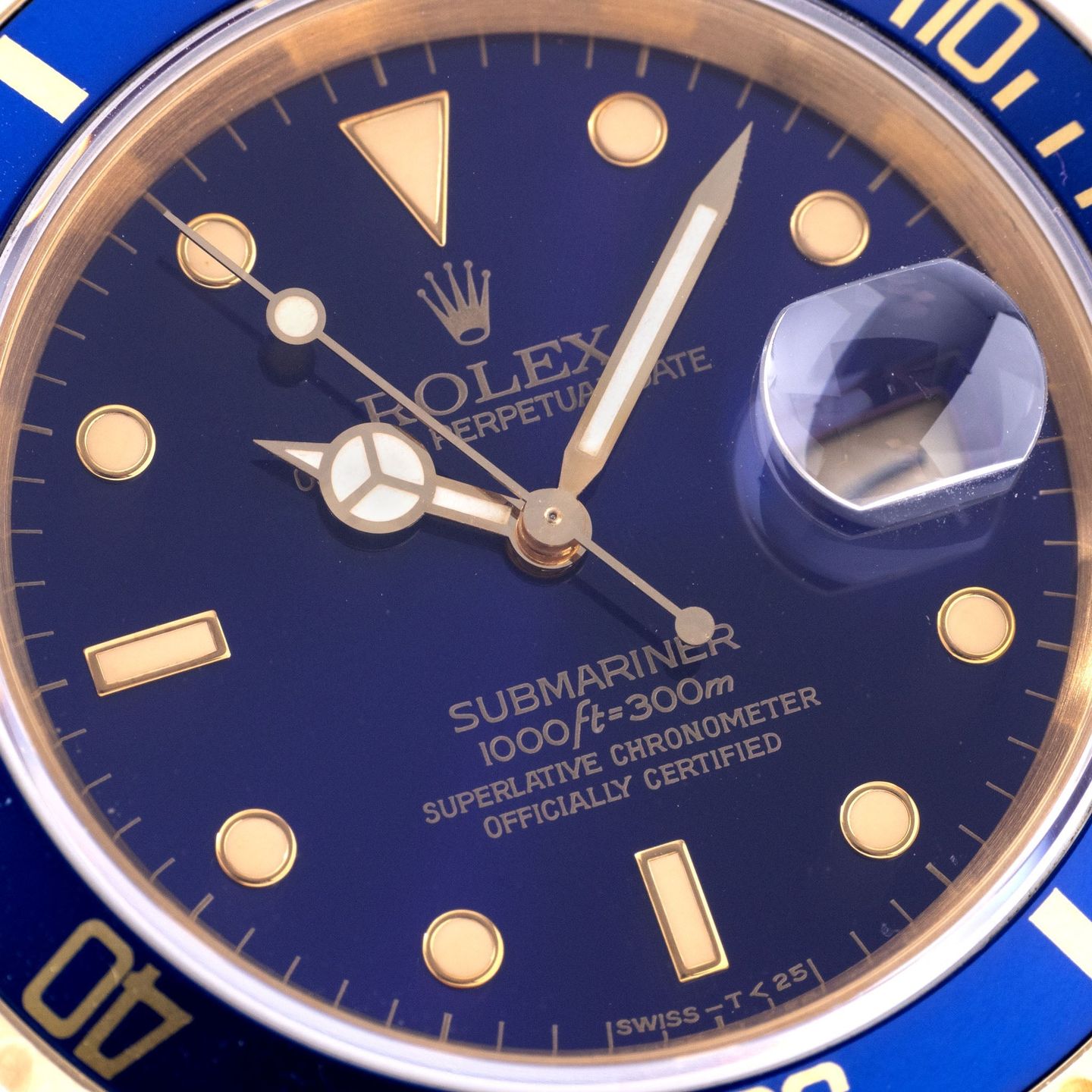 Rolex Submariner Date 16618 (Onbekend (willekeurig serienummer)) - Paars wijzerplaat 40mm Geelgoud (5/8)
