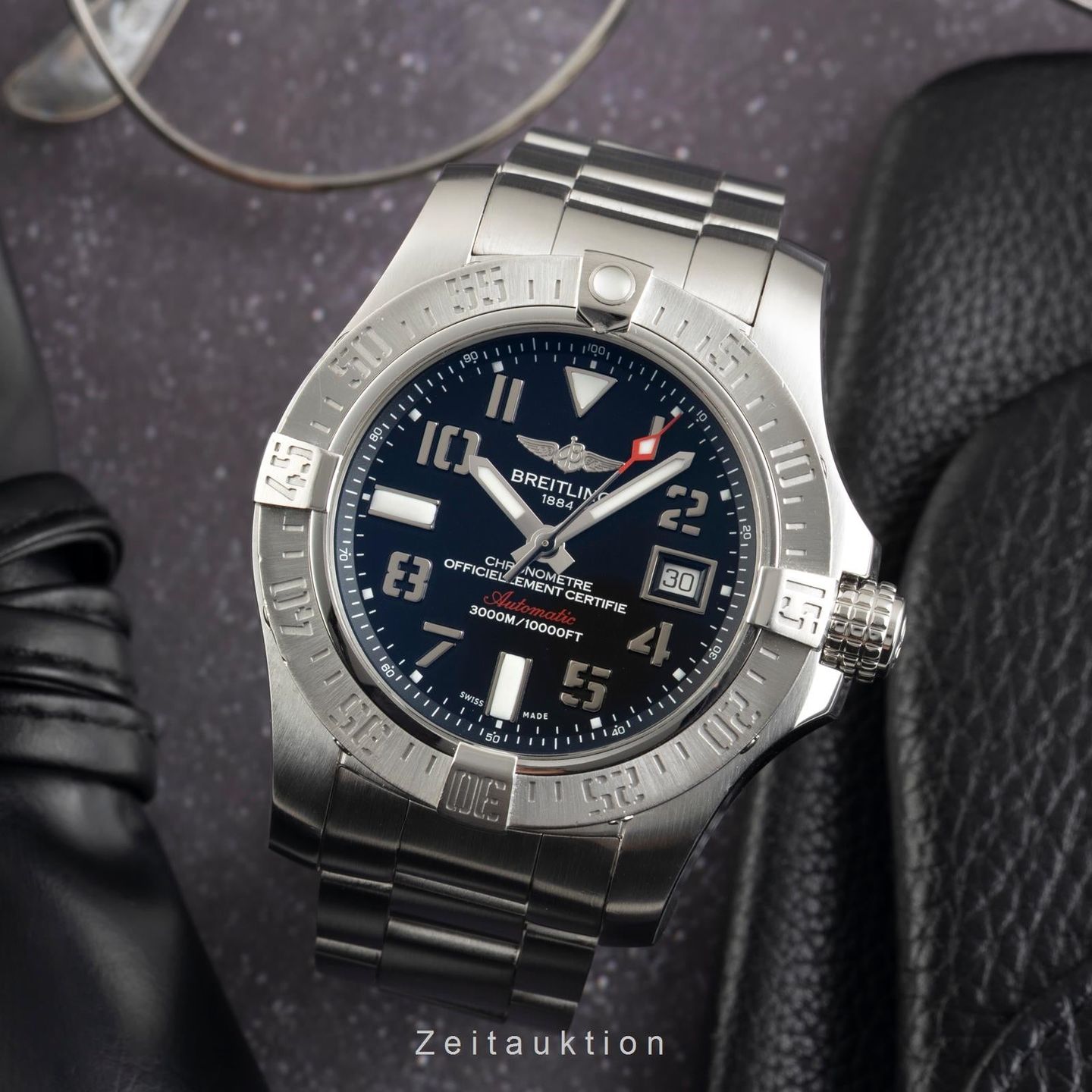 Breitling Avenger II Seawolf A1733110/BC31 (Unknown (random serial)) - Black dial 45 mm Steel case (3/8)