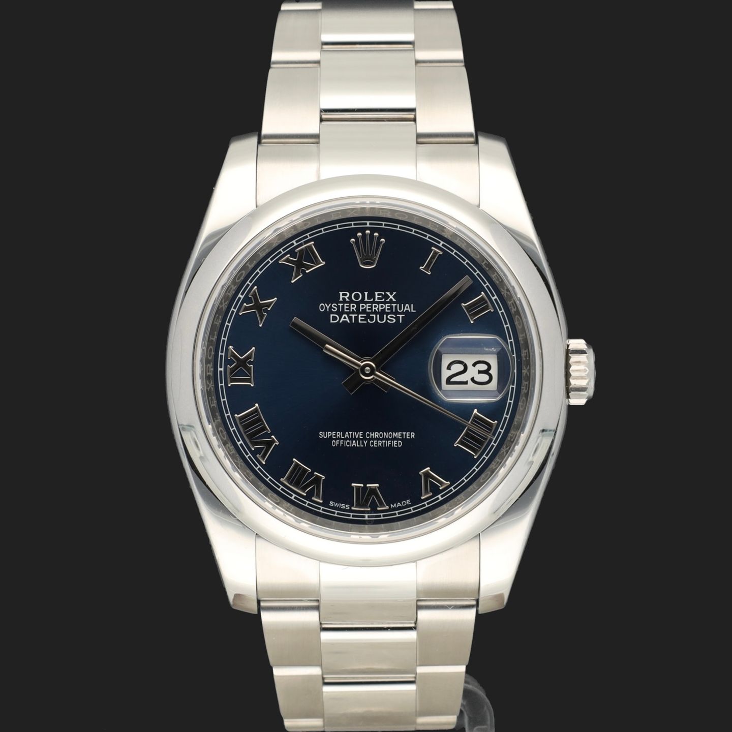 Rolex Datejust 36 116200 (2015) - Blue dial 36 mm Steel case (3/8)