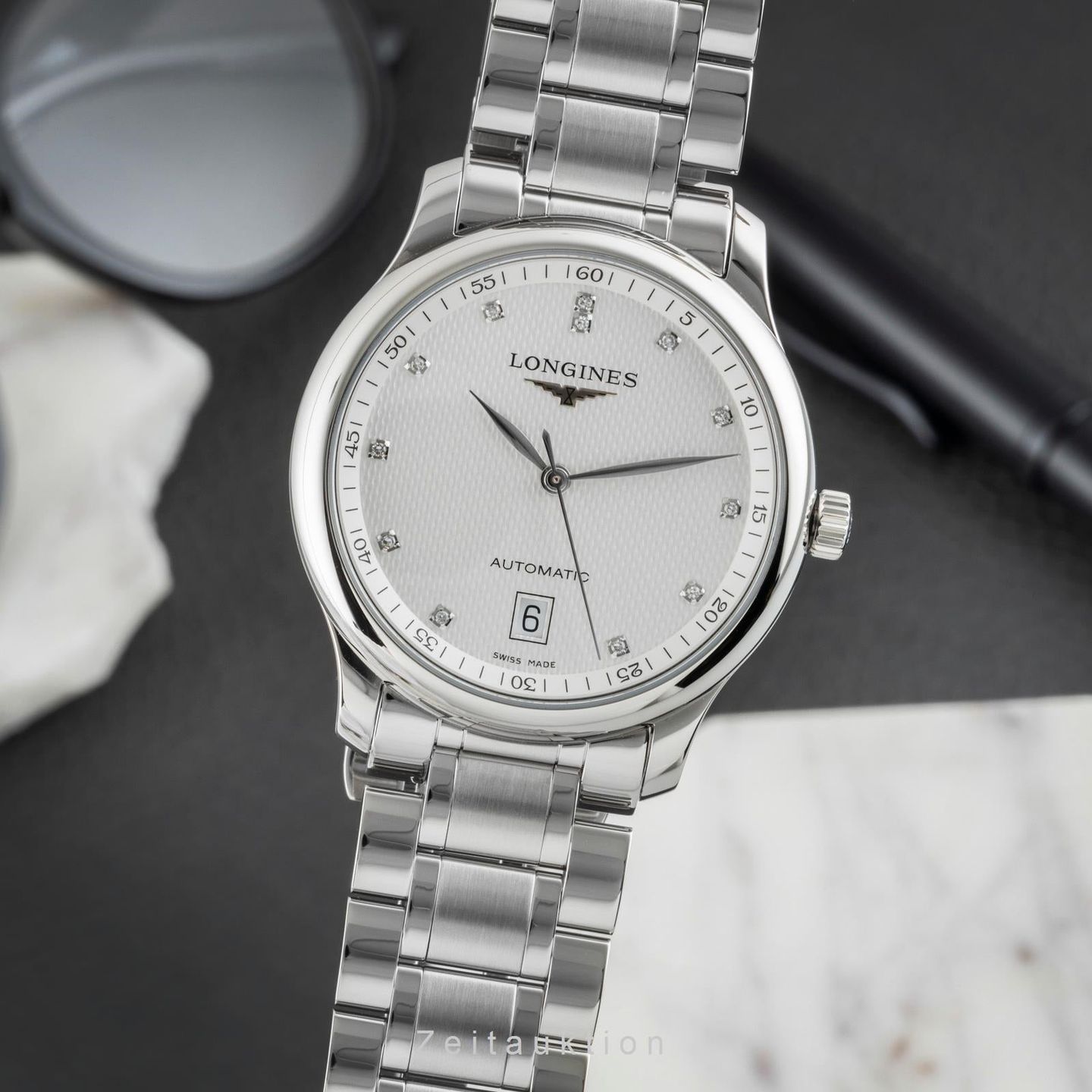 Longines Master Collection L2.628.4.77.6 (Onbekend (willekeurig serienummer)) - Wit wijzerplaat 39mm Staal (1/8)