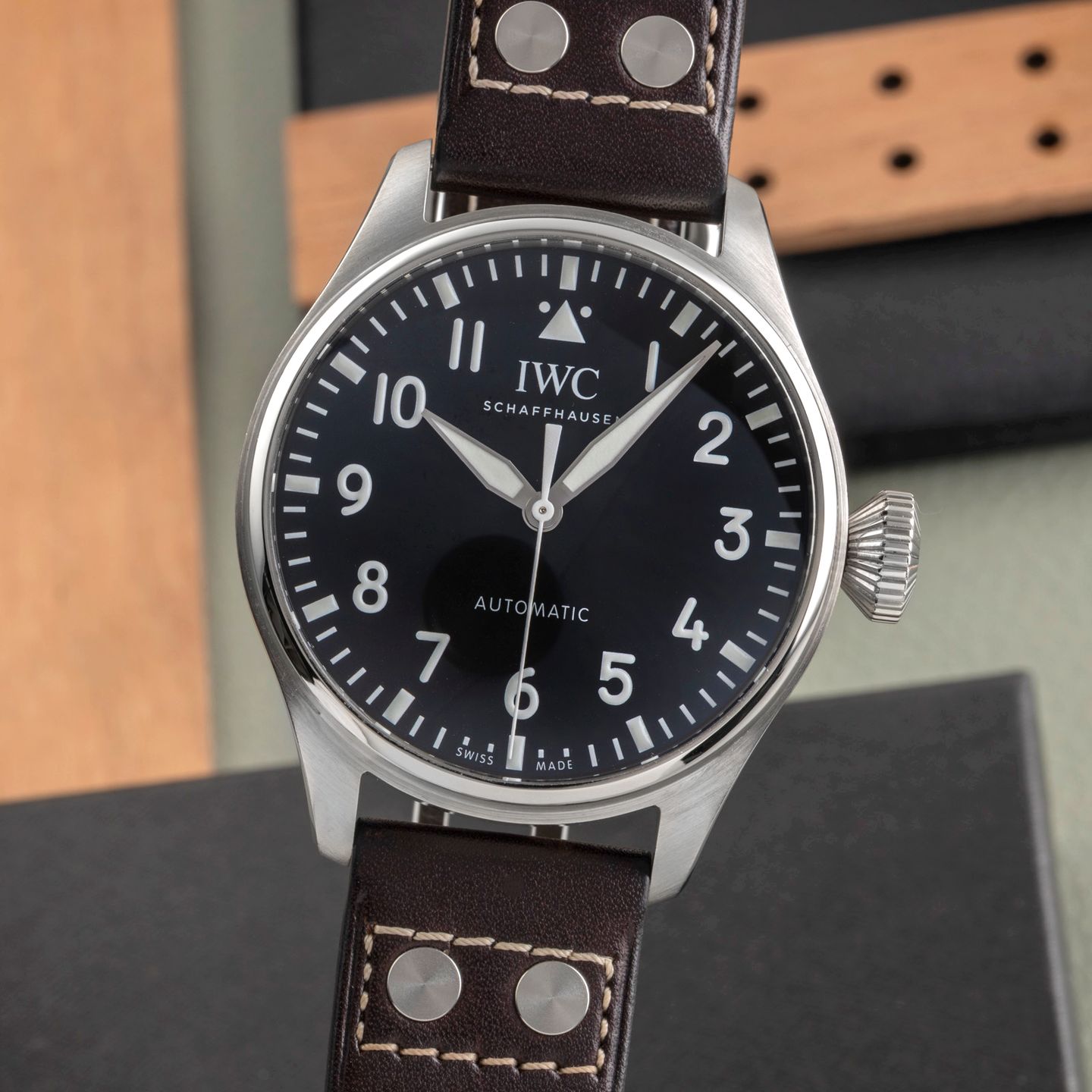 IWC Big Pilot IW329301 (Unknown (random serial)) - Black dial 43 mm Steel case (3/8)