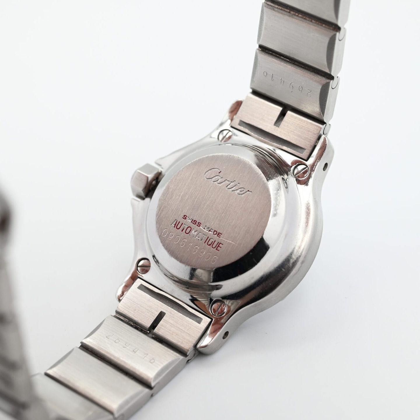 Cartier Santos 0906 (1985) - White dial 25 mm Steel case (7/8)