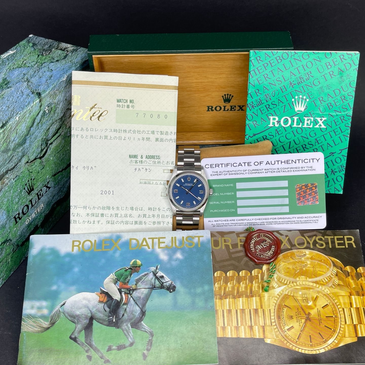 Rolex Oyster Perpetual 31 77080 (1999) - Blauw wijzerplaat 31mm Staal (2/8)