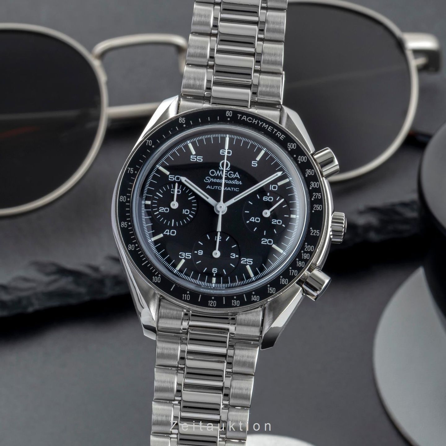 Omega Speedmaster Reduced 3510.50.00 (1999) - Zwart wijzerplaat 39mm Staal (1/8)
