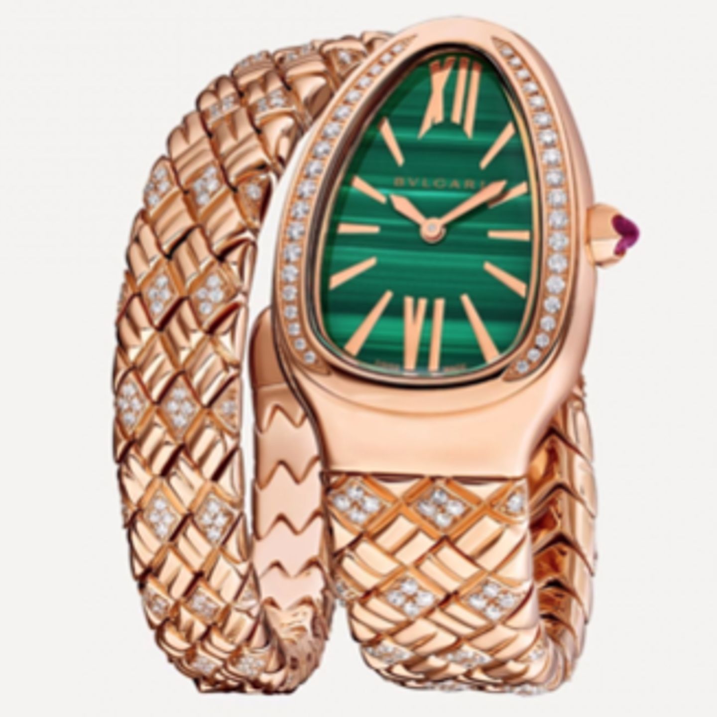 Bulgari Serpenti 103626 (2023) - Groen wijzerplaat 35mm Roségoud (1/1)