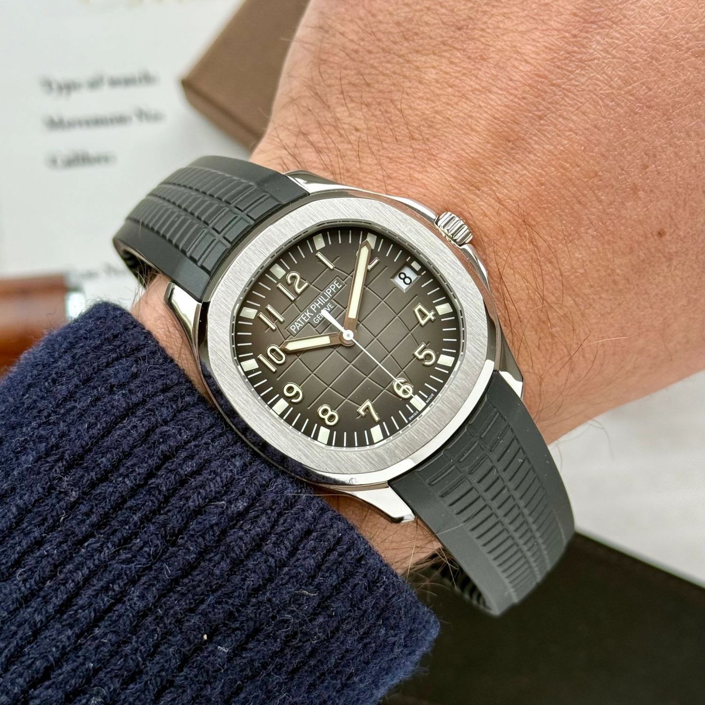 Patek Philippe Aquanaut 5167 (2011) - Zwart wijzerplaat 41mm Staal (4/8)