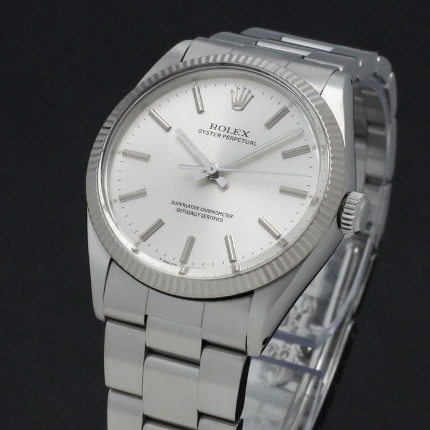 Rolex Oyster Perpetual 1005 (1997) - Silver dial 34 mm Steel case (7/7)