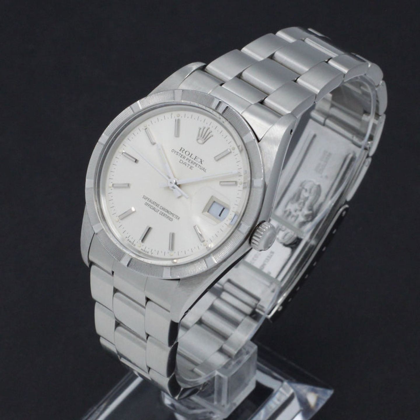 Rolex Oyster Perpetual Date 15010 (1989) - Silver dial 34 mm Steel case (2/8)