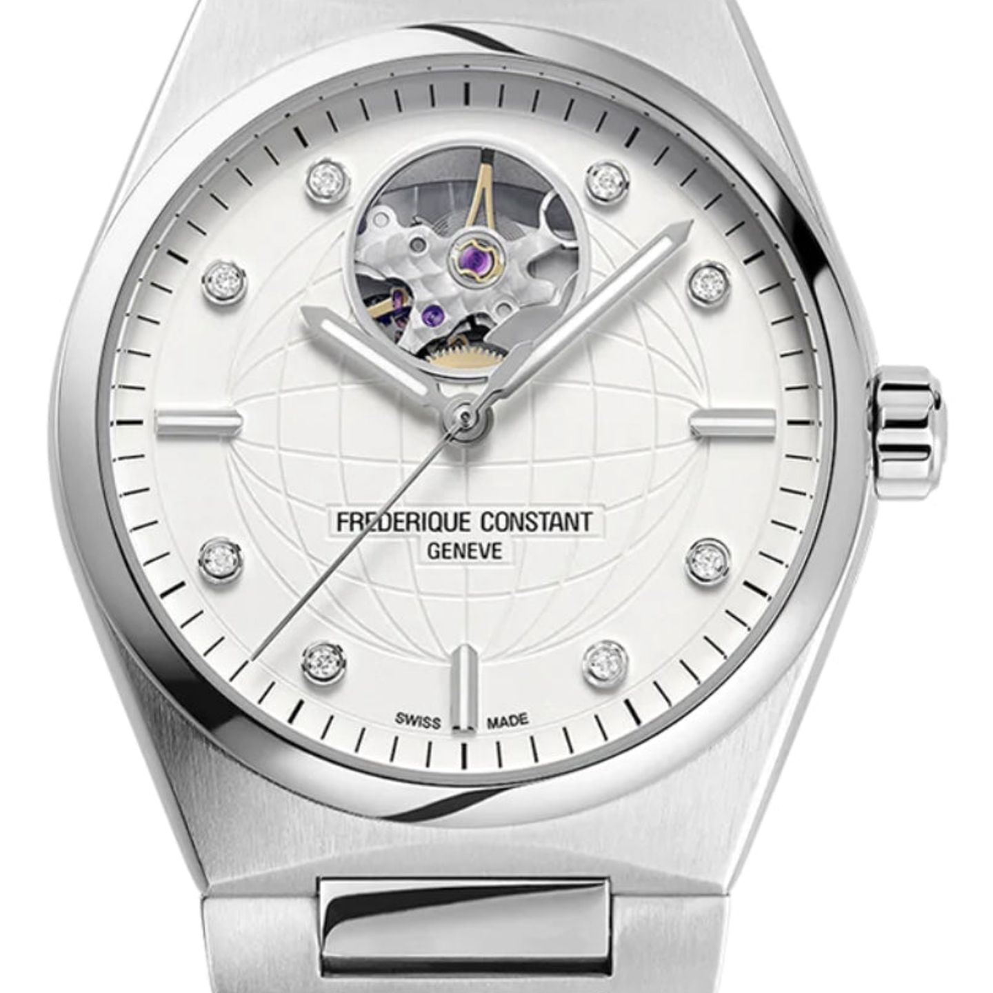 Frederique Constant Ladies Automatic Heart Beat FC-310SD2NH6B (2024) - White dial 34 mm Steel case (1/1)