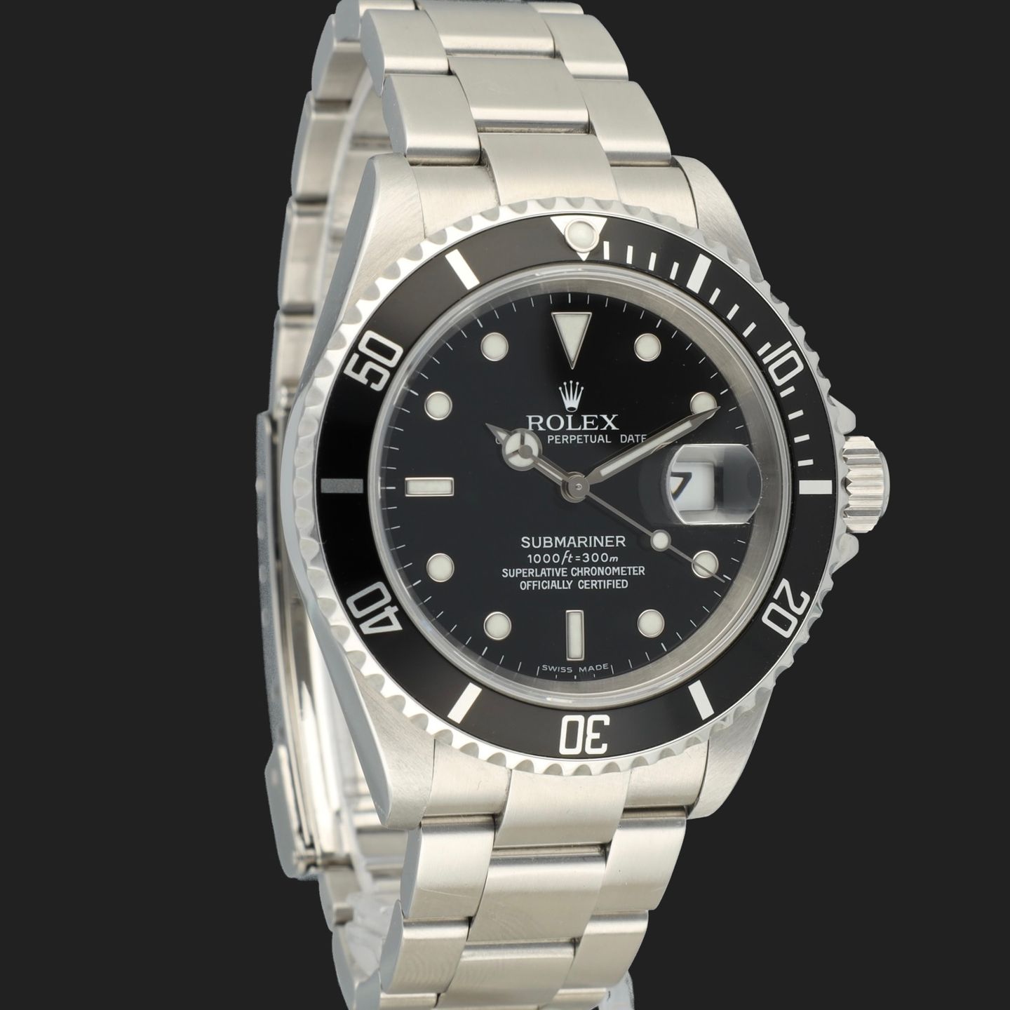 Rolex Submariner Date 16610 (2006) - Zwart wijzerplaat 40mm Staal (4/8)