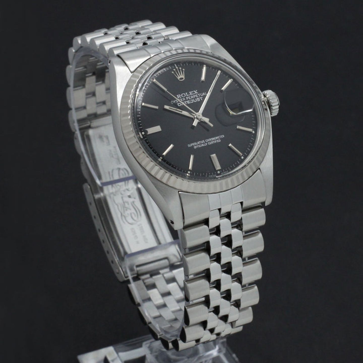 Rolex Datejust 1601 (1975) - Zwart wijzerplaat 36mm Staal (4/7)